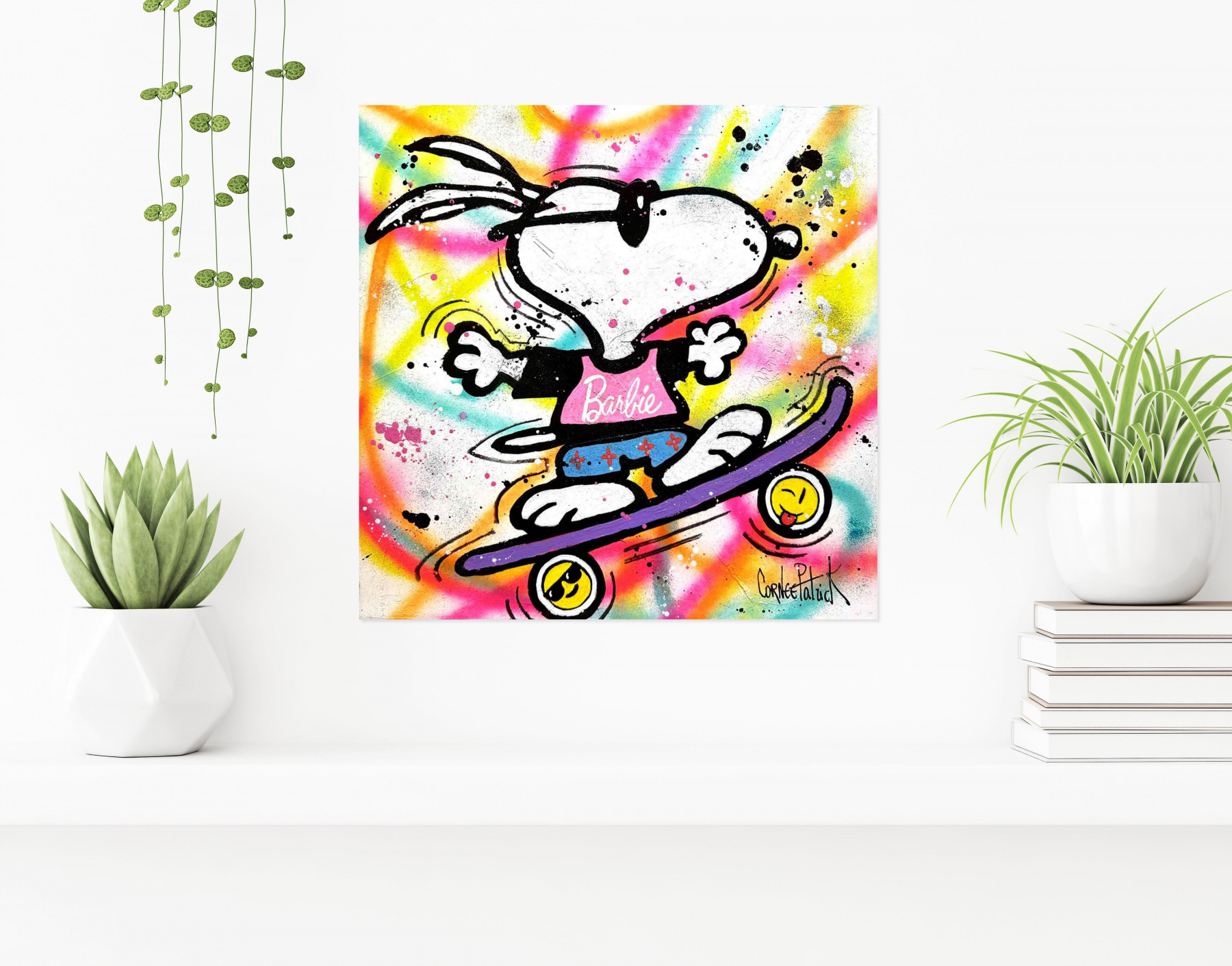 Patrick Cornée, Snoopy loves Barbies, painting - Artalistic online contemporary art buying and selling gallery