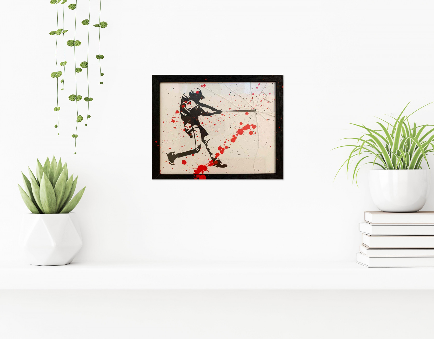 Andrea Van Der Hoeven, Baseball collision, drawing - Artalistic online contemporary art buying and selling gallery