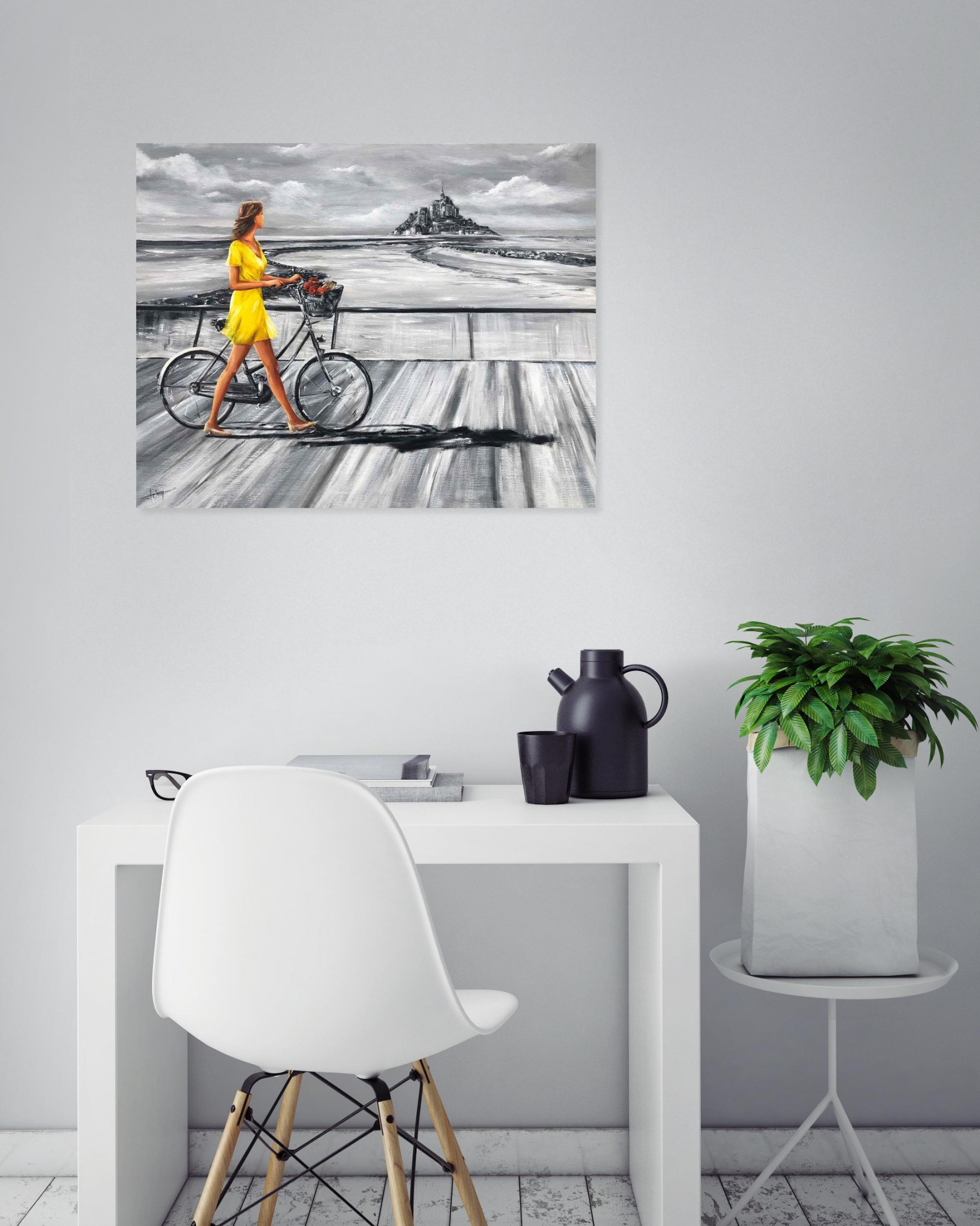 Marie-Laure Souq, Authentique Mont Saint Michel, painting - Artalistic online contemporary art buying and selling gallery