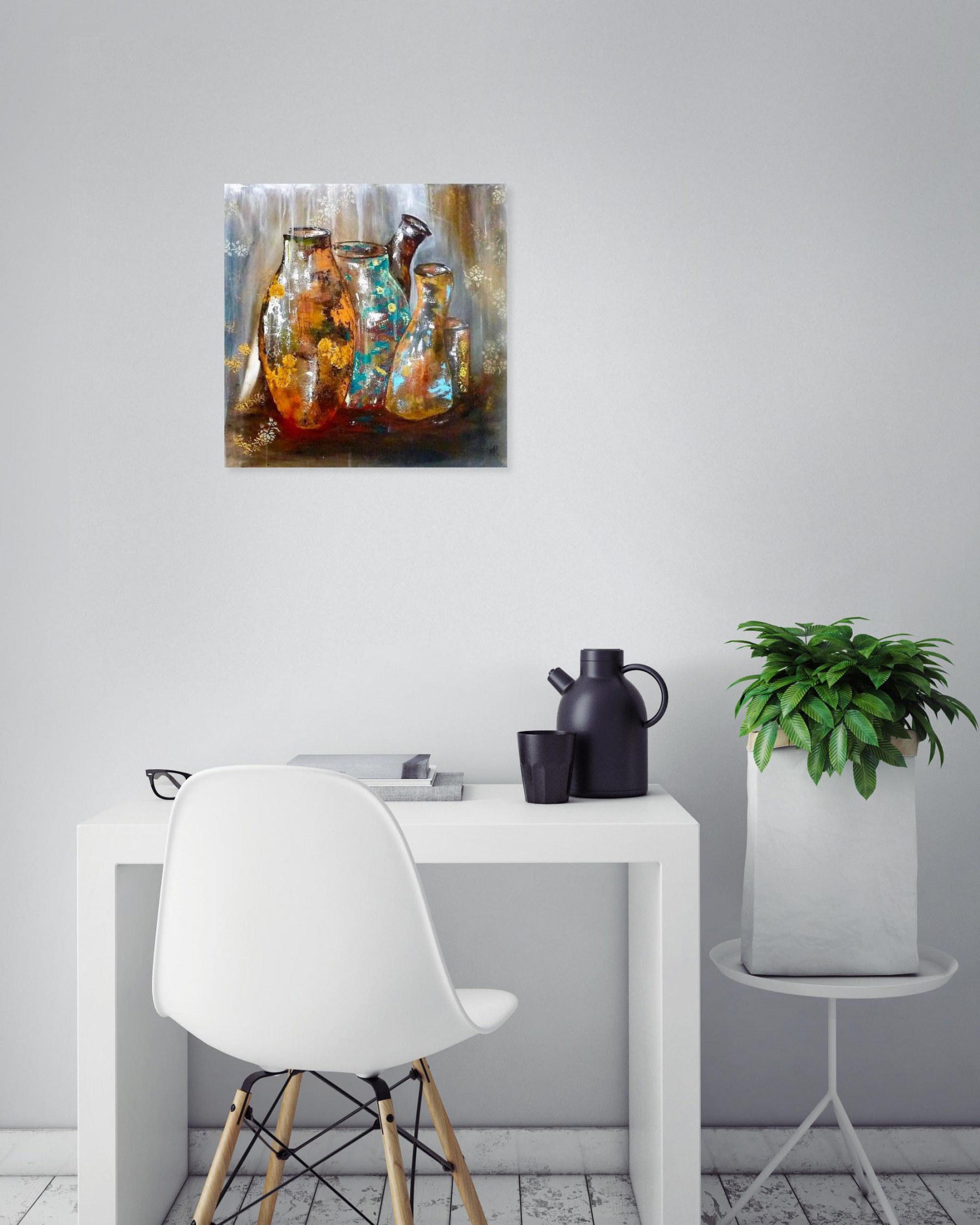 Anne Robin, Pots âgés, painting - Artalistic online contemporary art buying and selling gallery