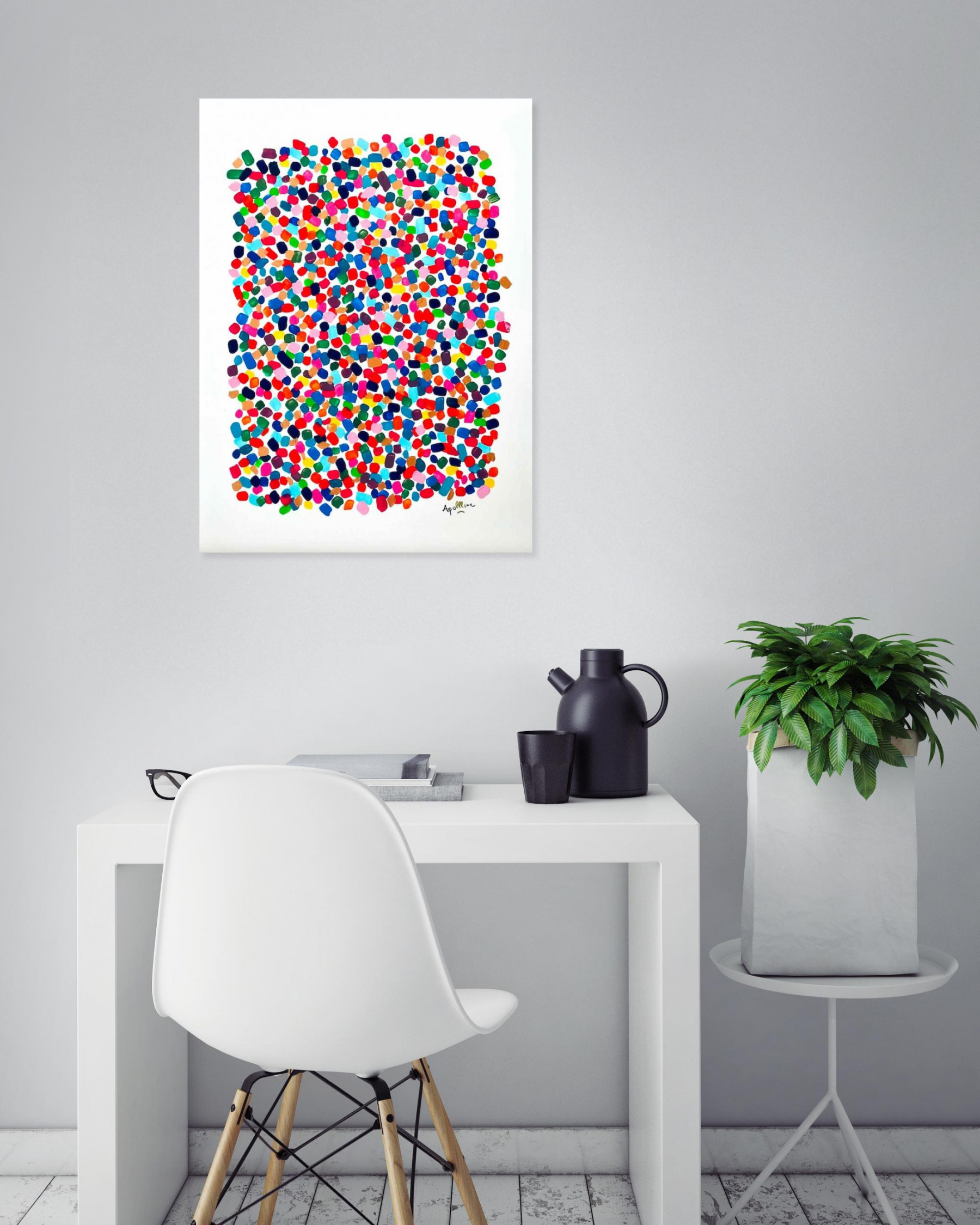 Apolline, l'aigle noir, painting - Artalistic online contemporary art buying and selling gallery