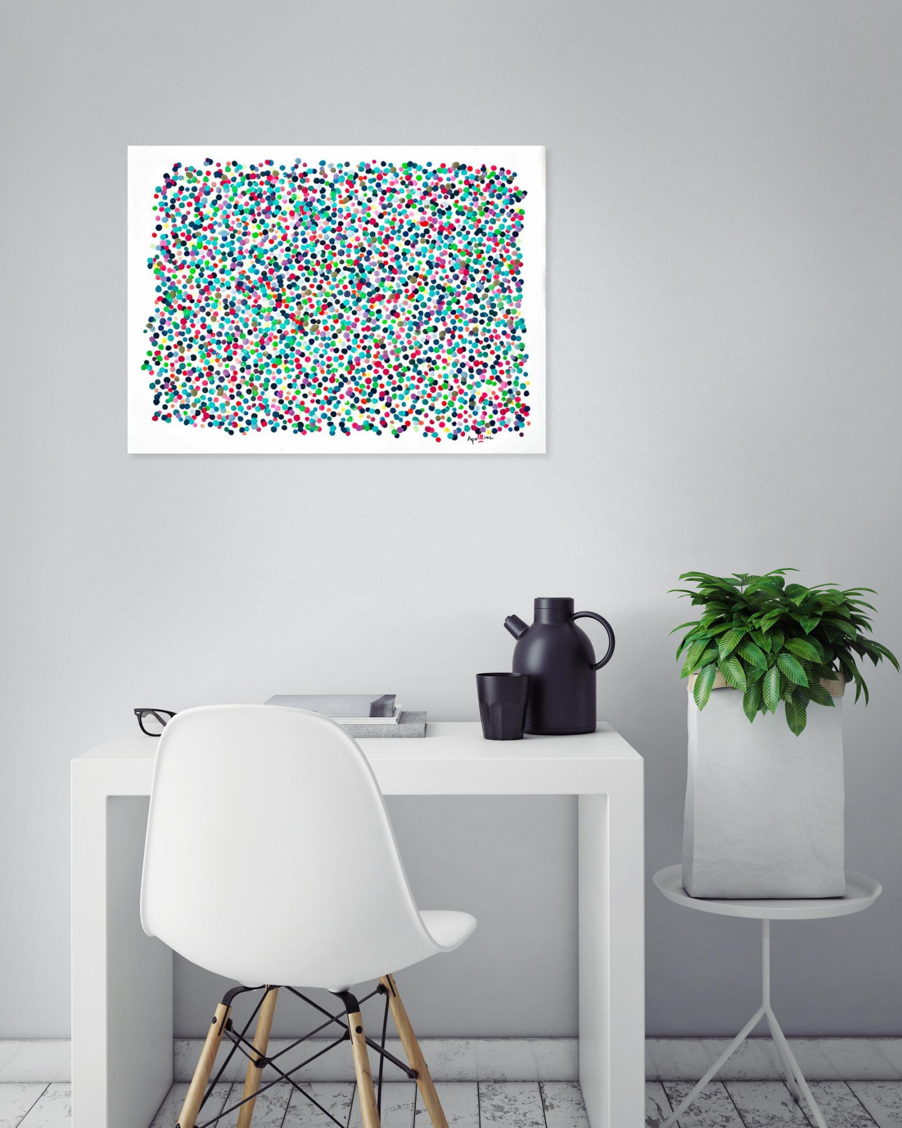 Apolline, sorry pour les confettis, painting - Artalistic online contemporary art buying and selling gallery