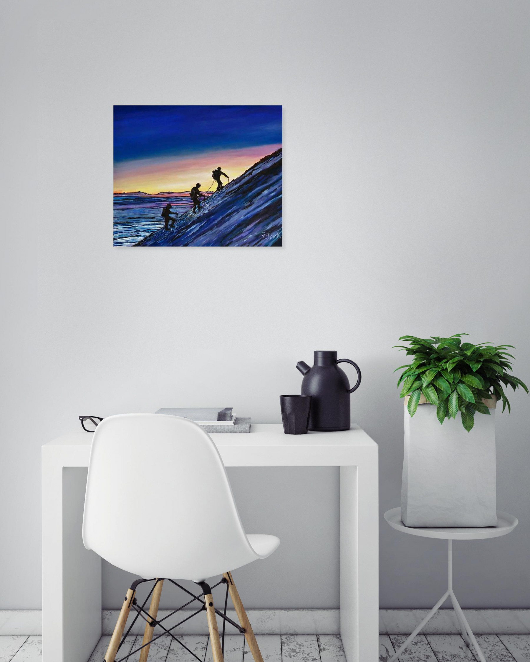 Patrick Pradier, L'ascension vers les sommets, painting - Artalistic online contemporary art buying and selling gallery
