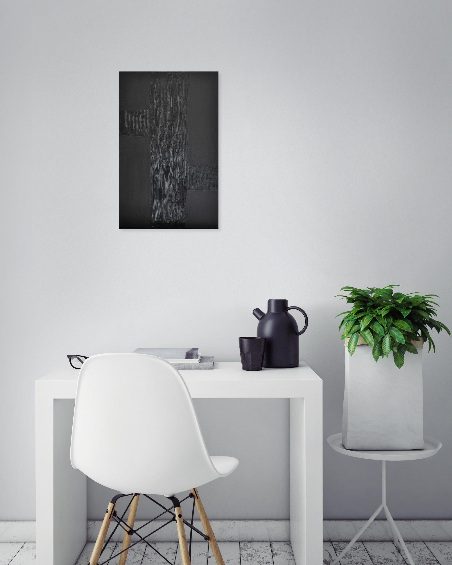 Bridg', All black, painting - Artalistic online contemporary art buying and selling gallery