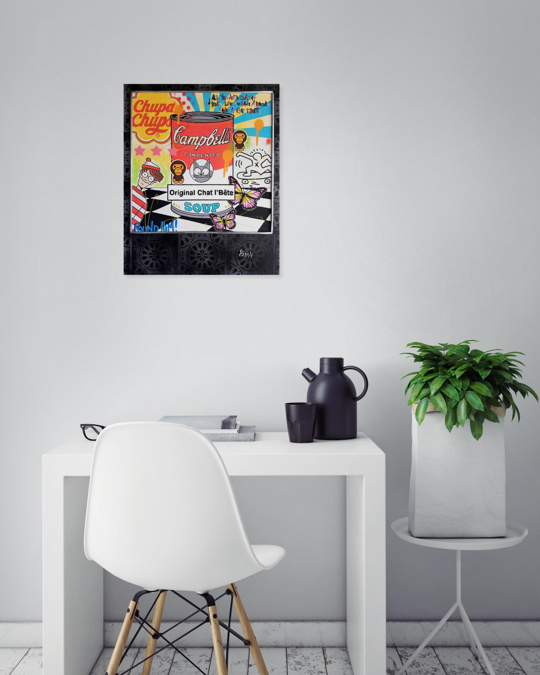 Stéphanie Godann, Chat l'bête, painting - Artalistic online contemporary art buying and selling gallery