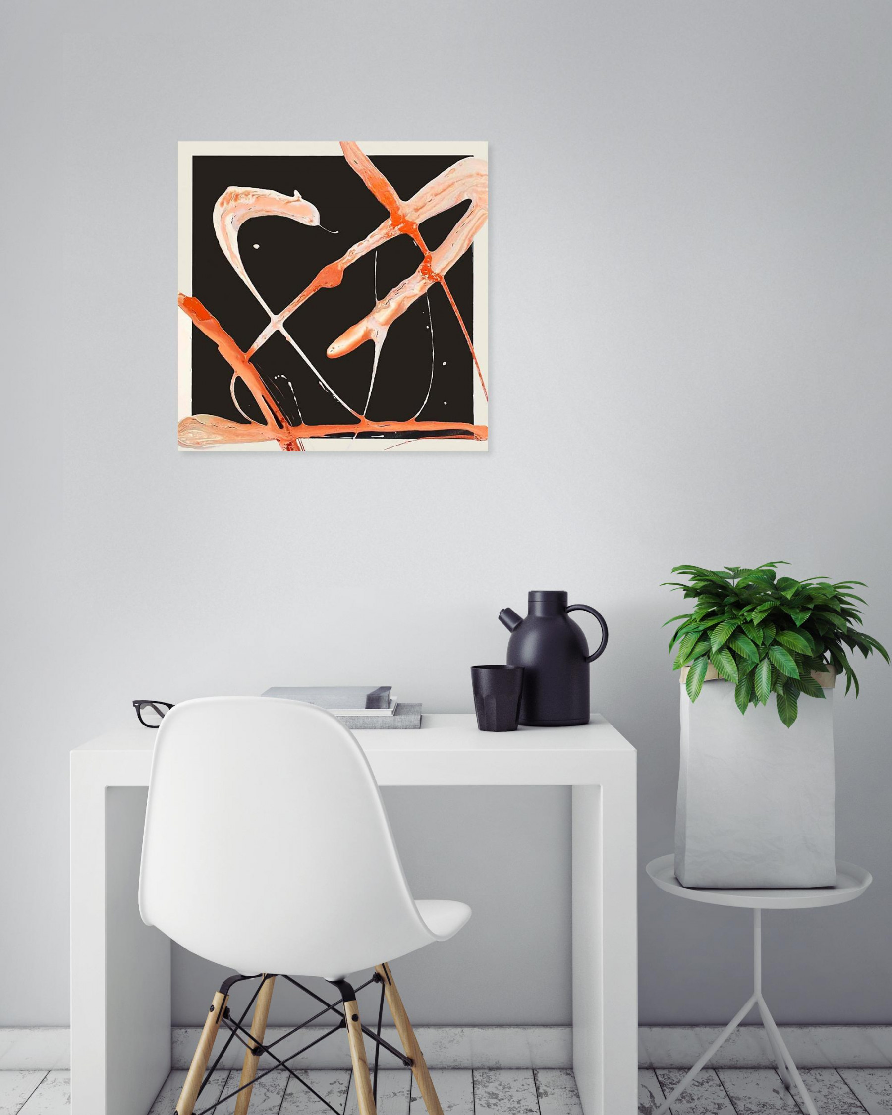 Laura Stauder, Flamingo, painting - Artalistic online contemporary art buying and selling gallery