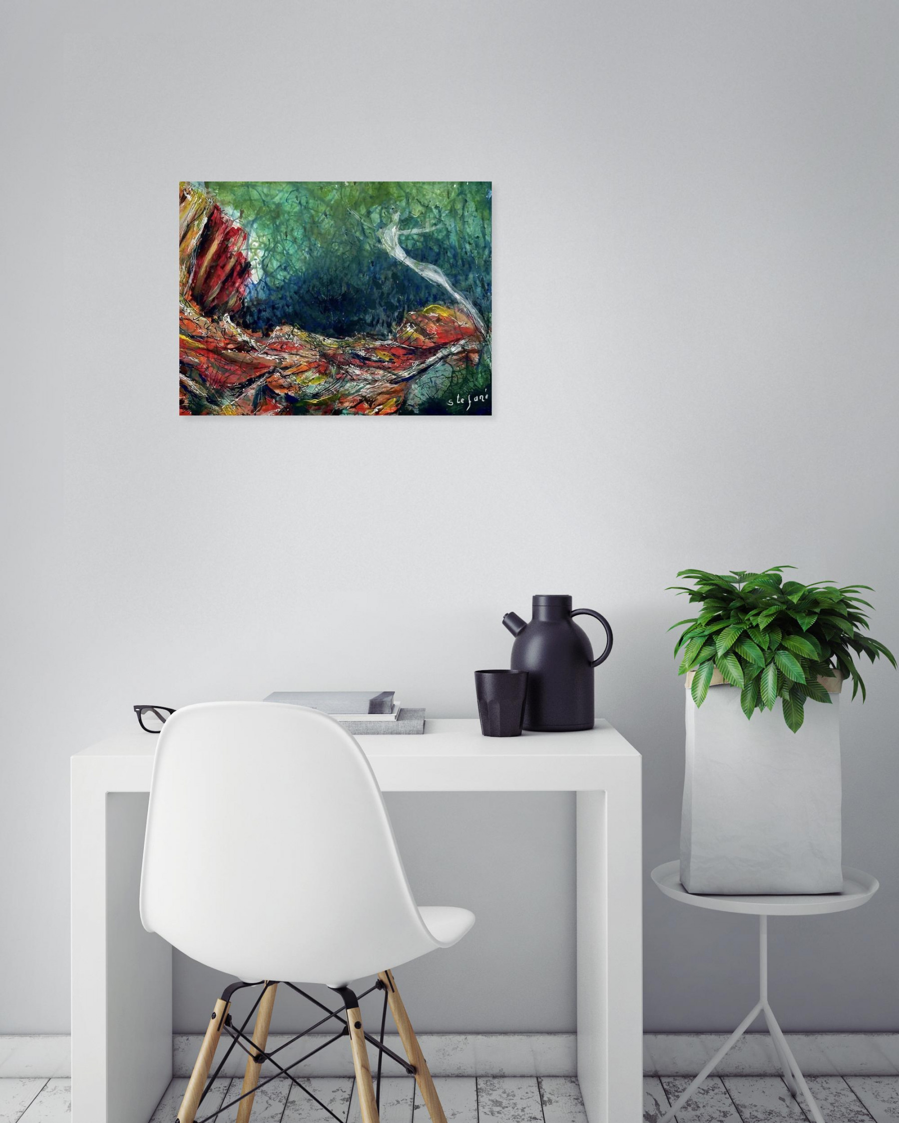 Jean-Louis Stefani, Dryade, Painting - Artalistic online contemporary art buying and selling gallery
