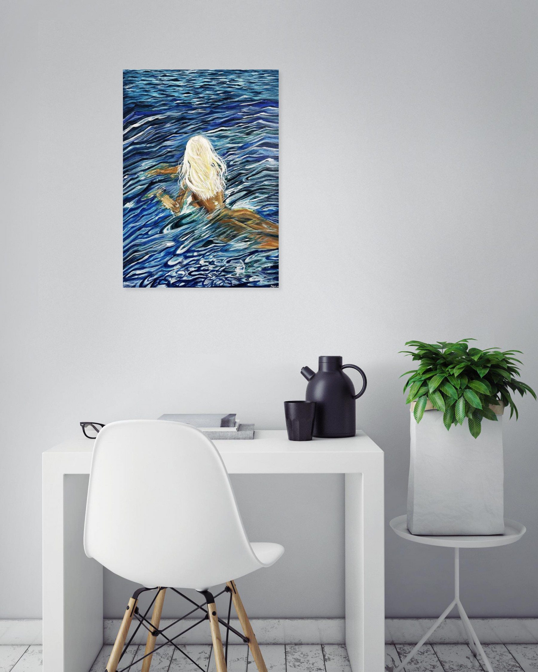 Delphine Moradi, Néréide, Painting - Artalistic online contemporary art buying and selling gallery