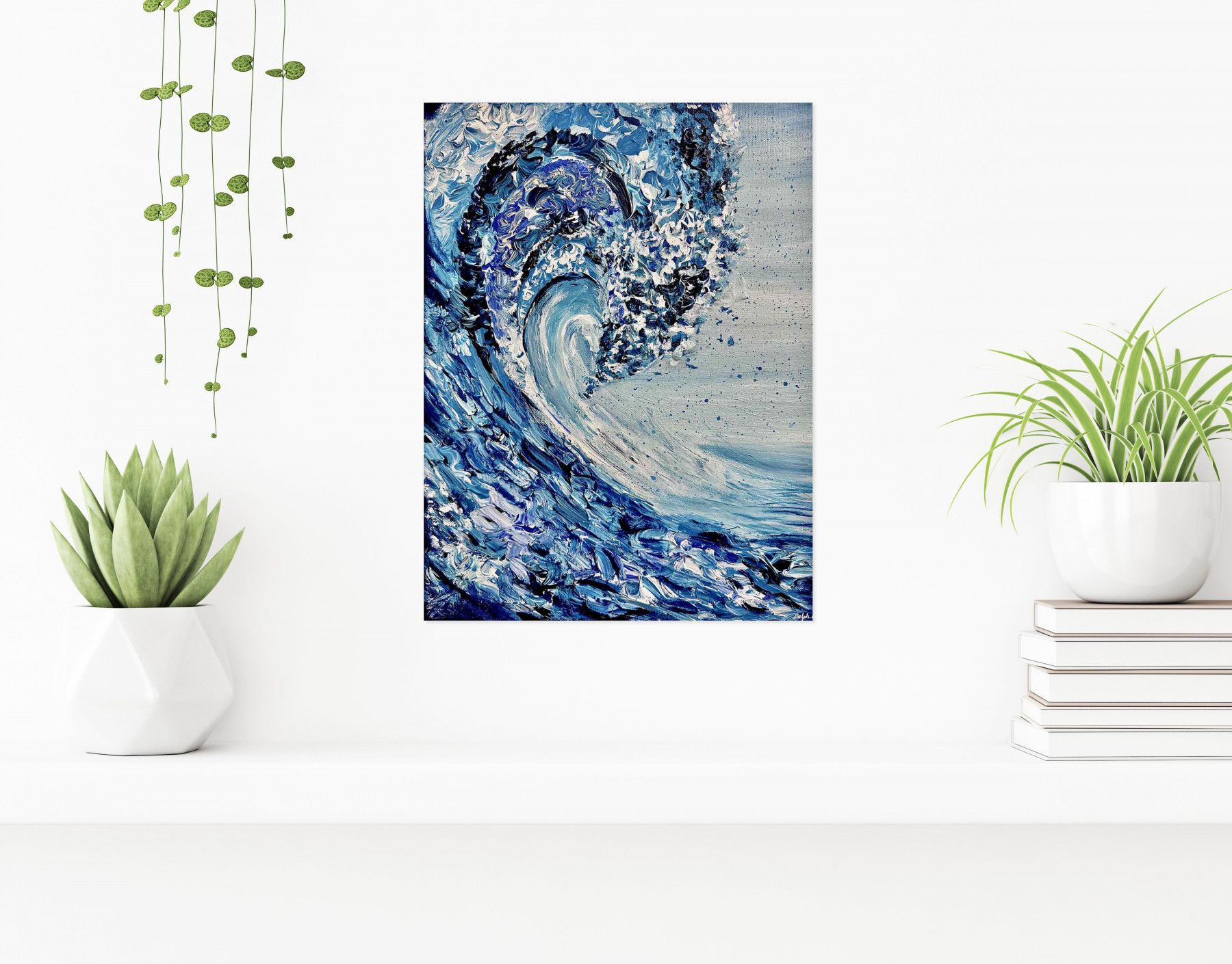 Delphine Moradi, Métamorphose bleue, Painting - Artalistic online contemporary art buying and selling gallery