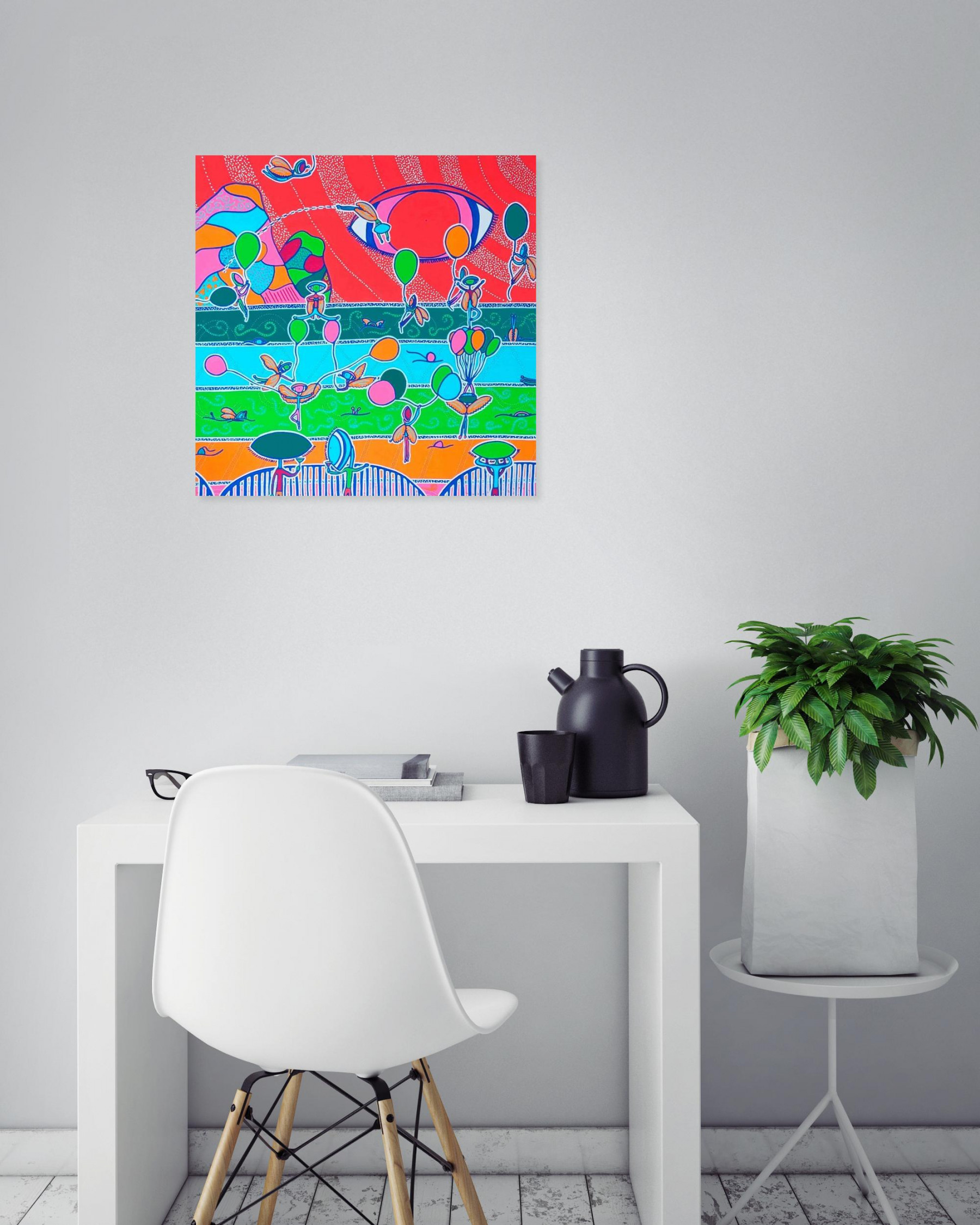 Bonnie Lior, Le feu d'artifices, painting - Artalistic online contemporary art buying and selling gallery