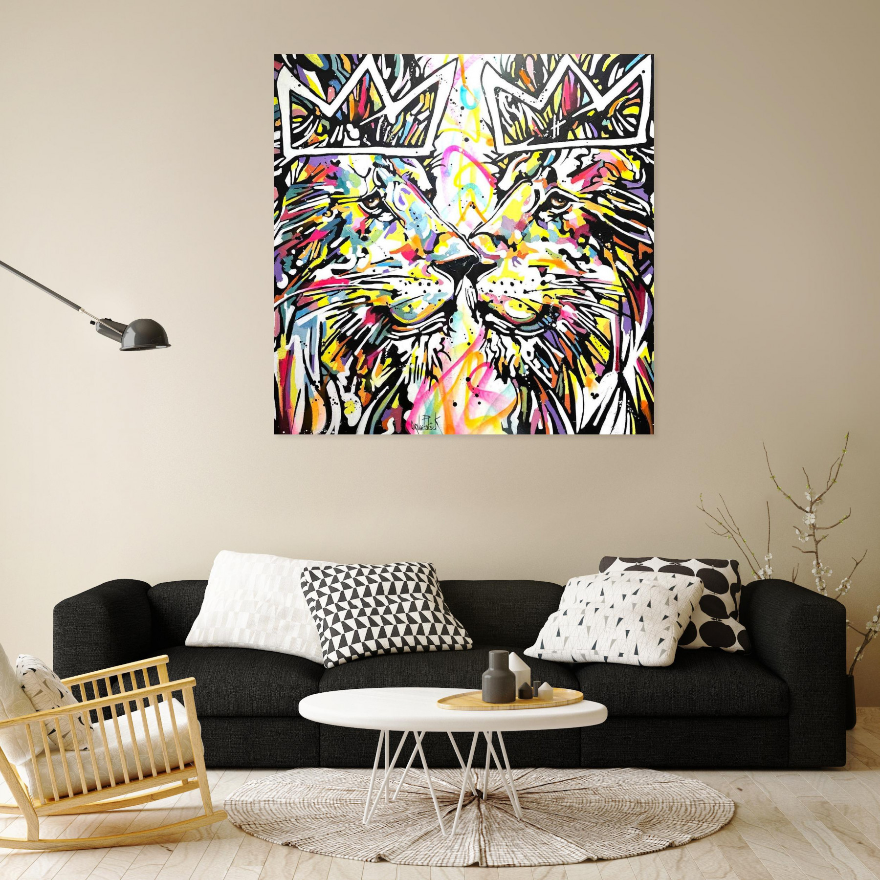 Patrick Cornée, Les lions sont des rois, painting - Artalistic online contemporary art buying and selling gallery