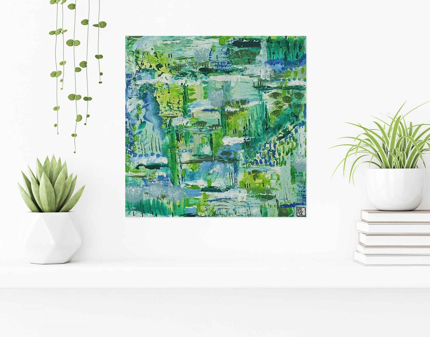 FLOV, Oasis de fraîcheur, Painting - Artalistic online contemporary art buying and selling gallery