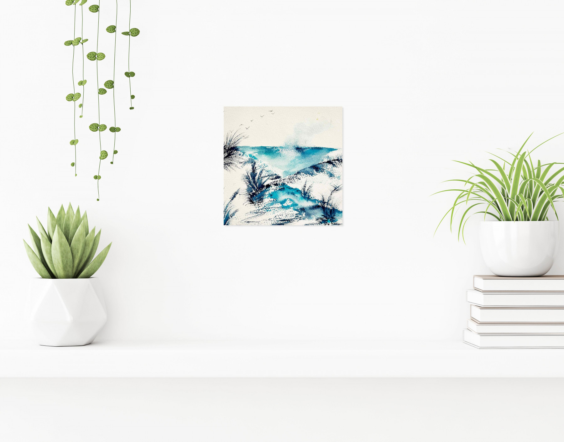 Babolat Nathalie, Océan, Série: vert turquoise et indigo, N° 7, Painting - Artalistic online contemporary art buying and selling gallery