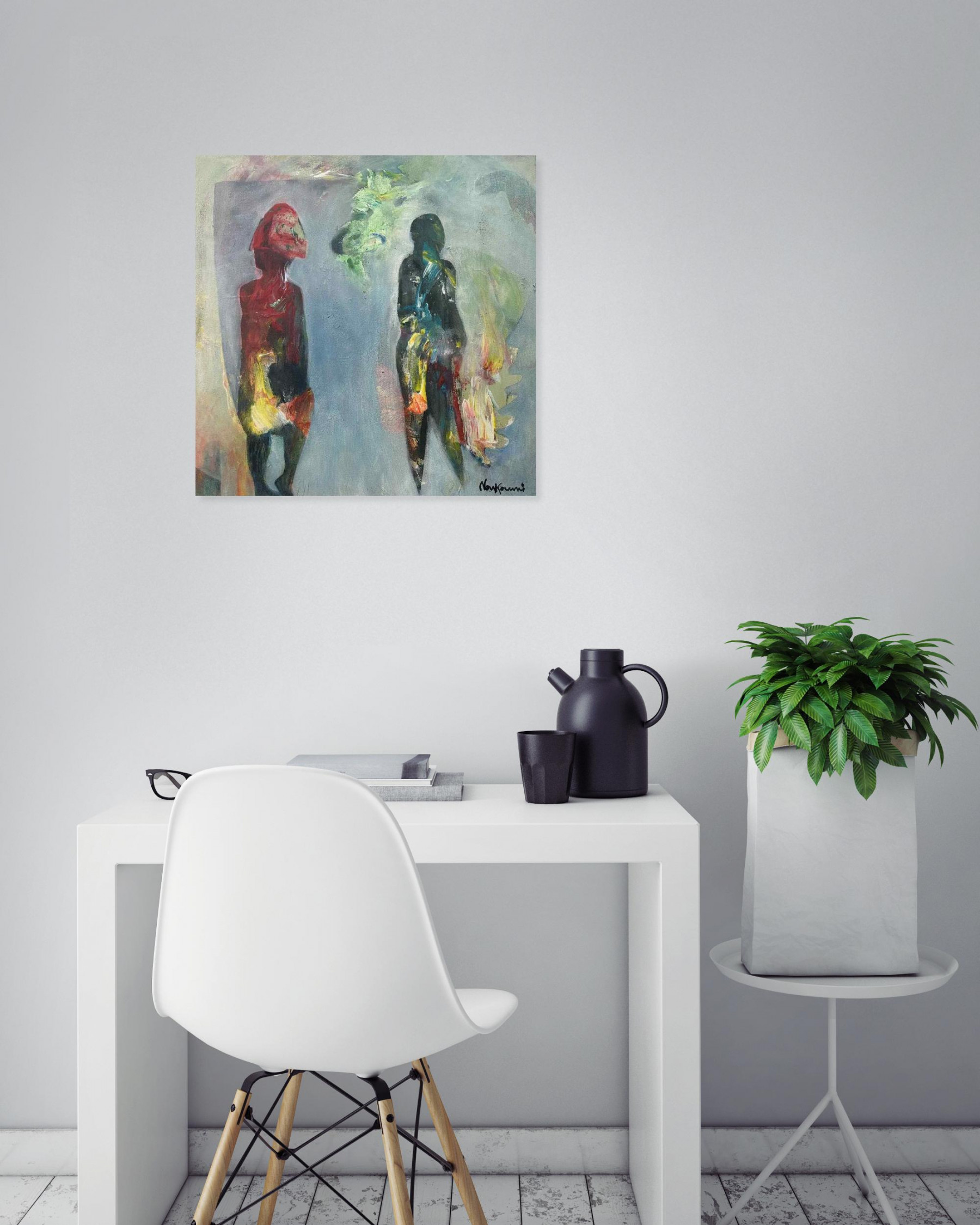 Fernand Nonkouni, Différetes voies - Même destinatîon, Painting - Artalistic online contemporary art buying and selling gallery