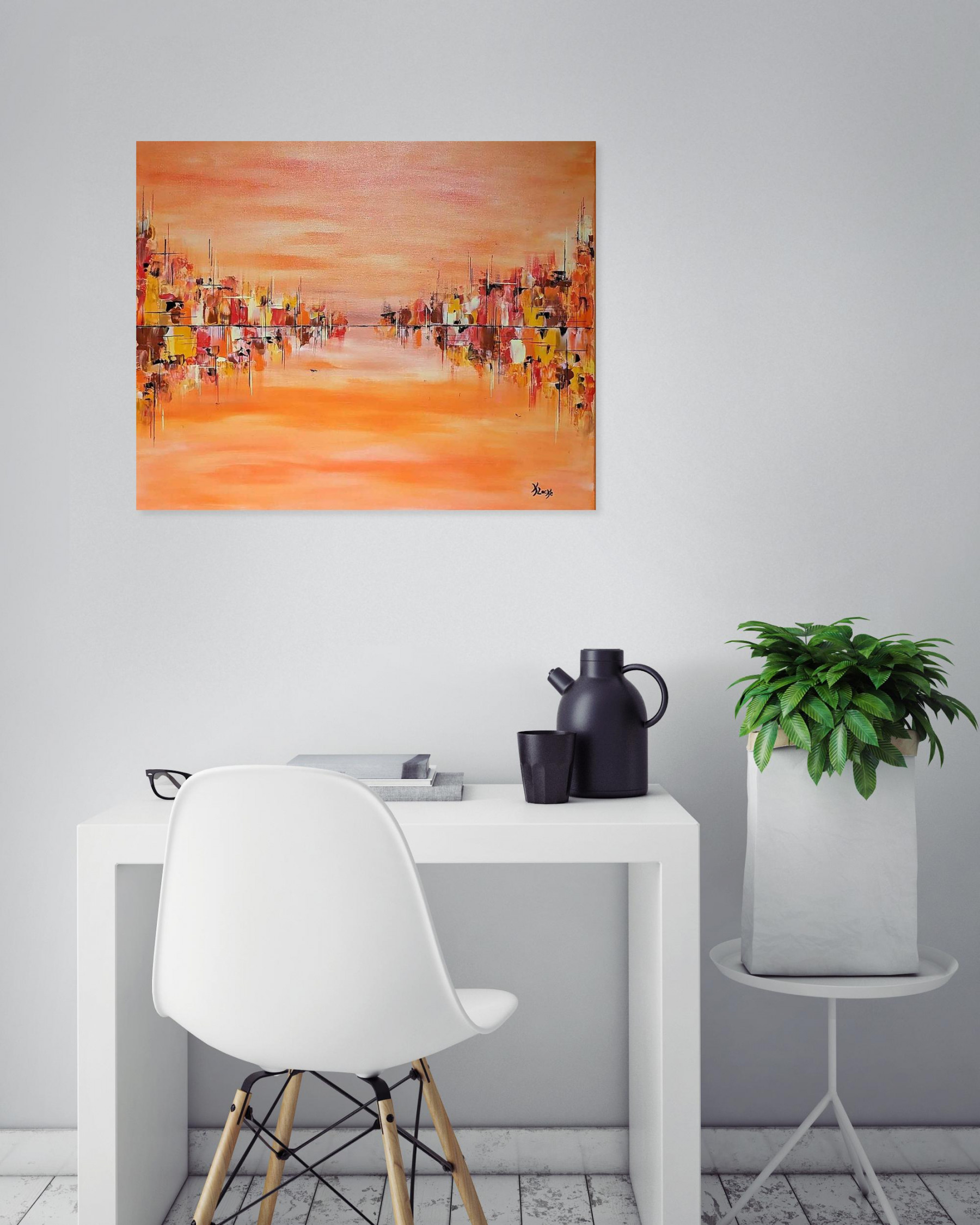 Locke Karine, Soleil couchant, Painting - Artalistic online contemporary art buying and selling gallery