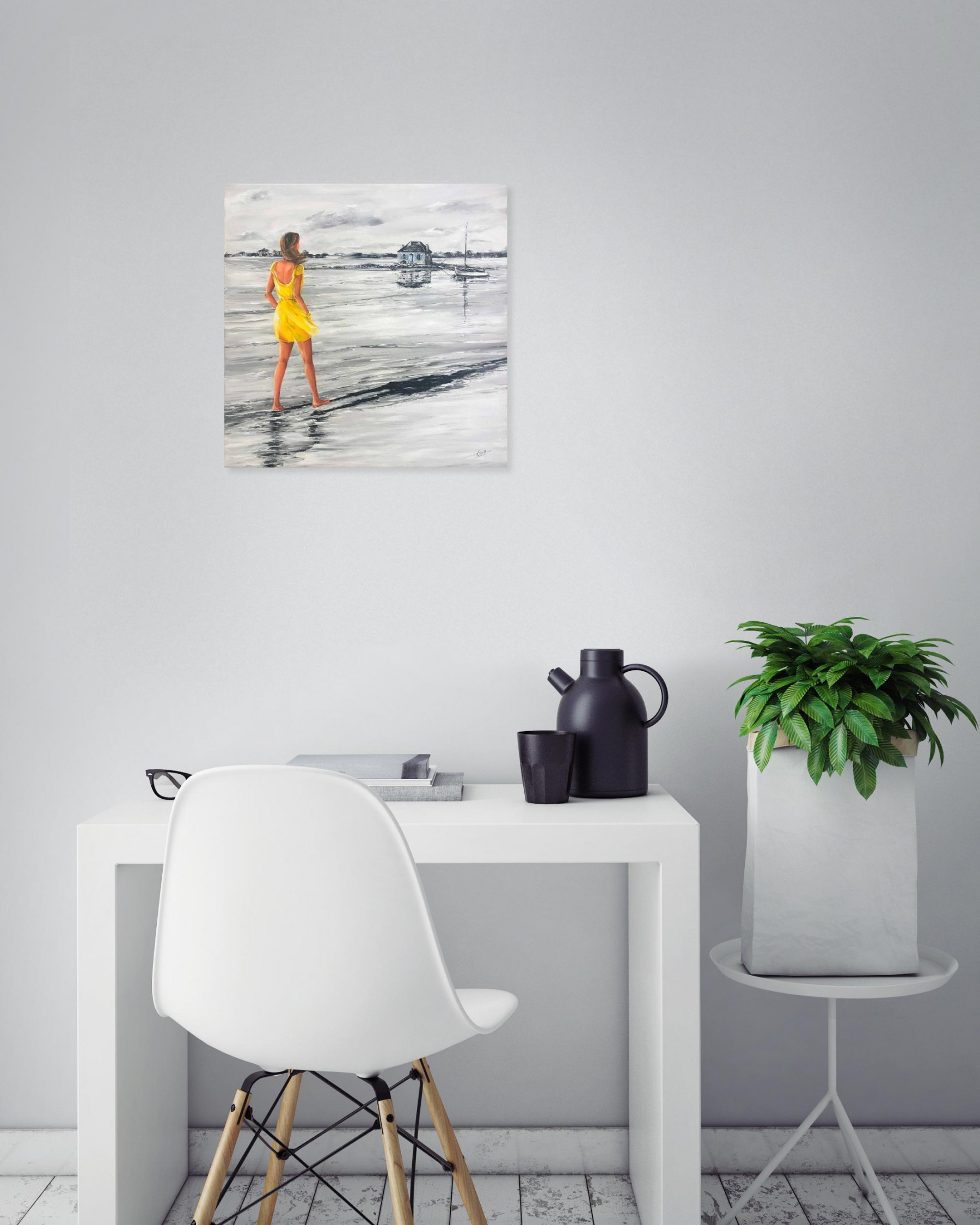 Marie-Laure Souq, Une balade à Saint-Cado, painting - Artalistic online contemporary art buying and selling gallery