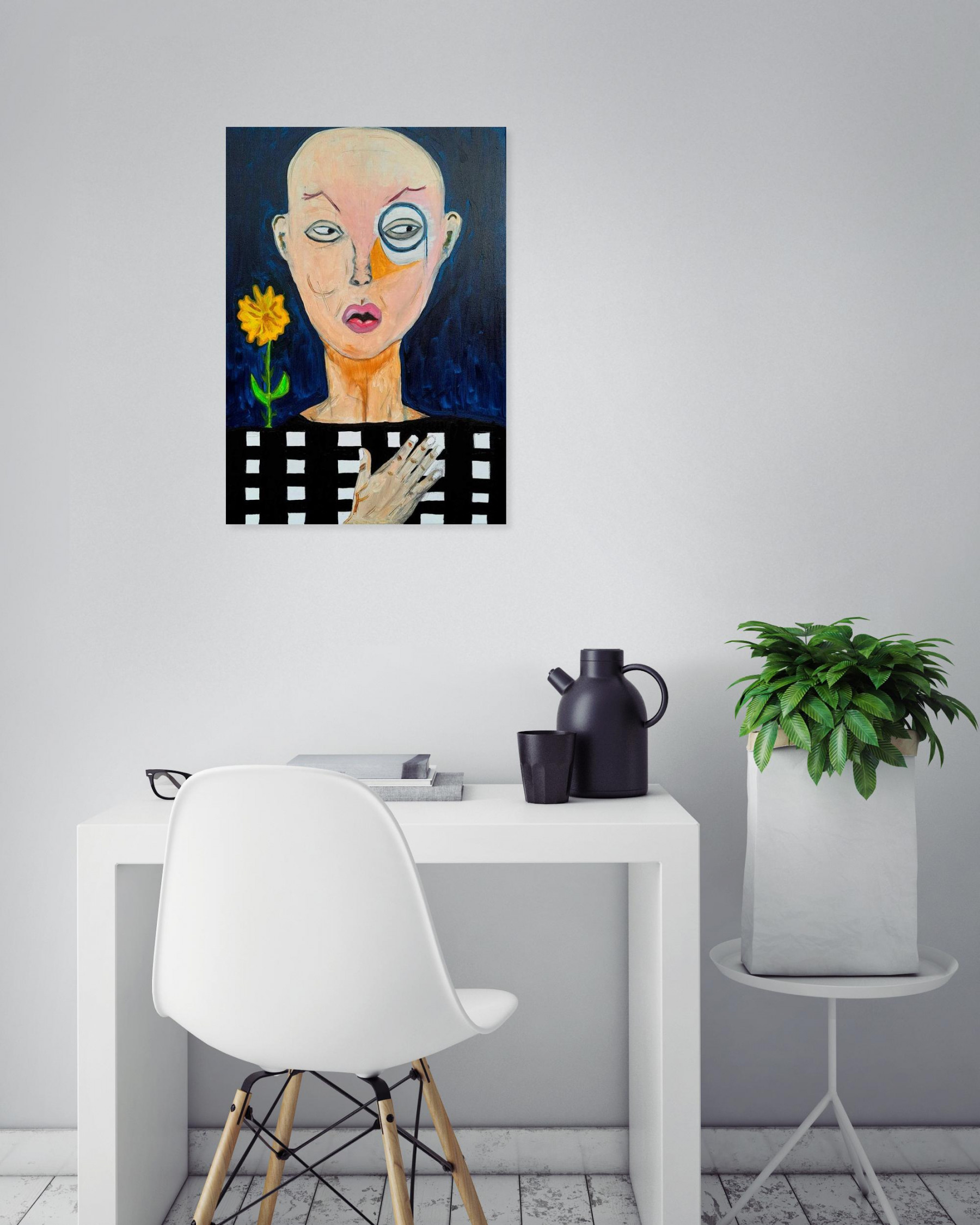 Pauline Katherine, Le marchand de sommeil, painting - Artalistic online contemporary art buying and selling gallery