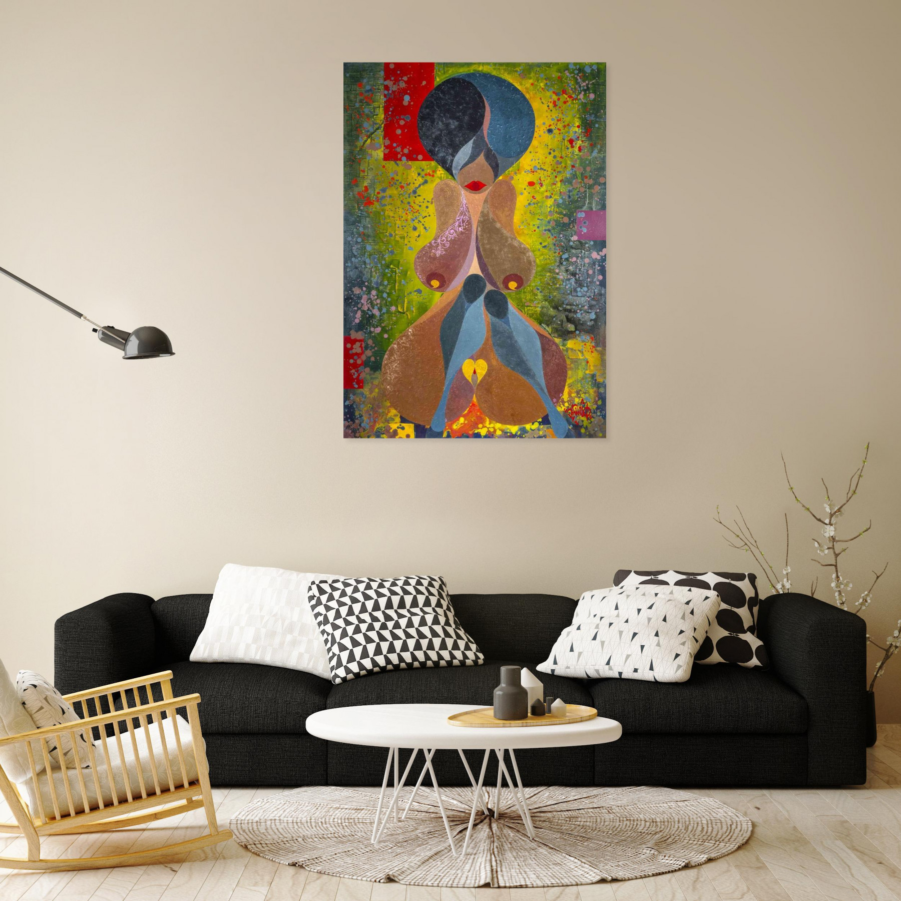 Corbello, Nue lascive, painting - Artalistic online contemporary art buying and selling gallery