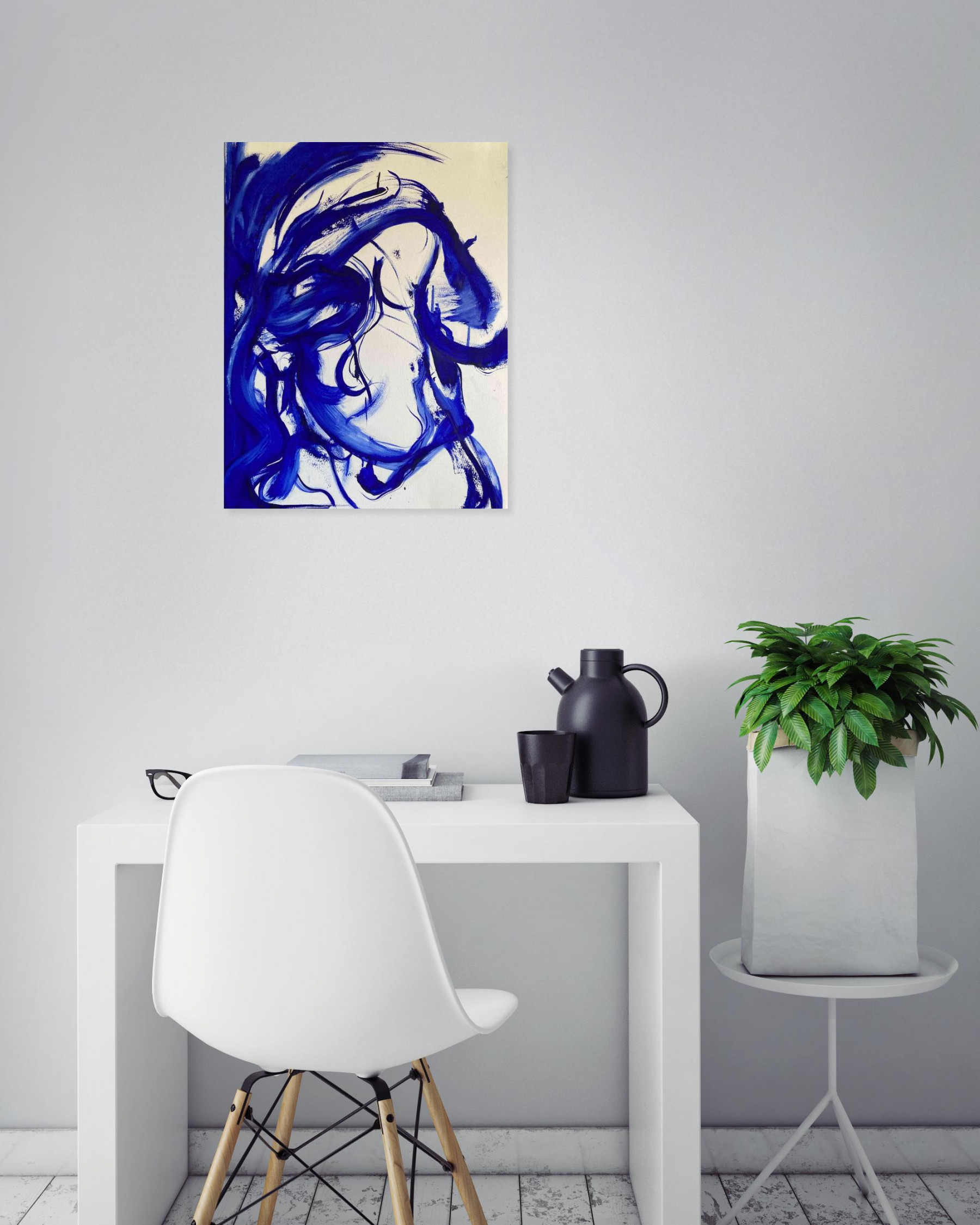 Sela, Blue 1, painting - Artalistic online contemporary art buying and selling gallery