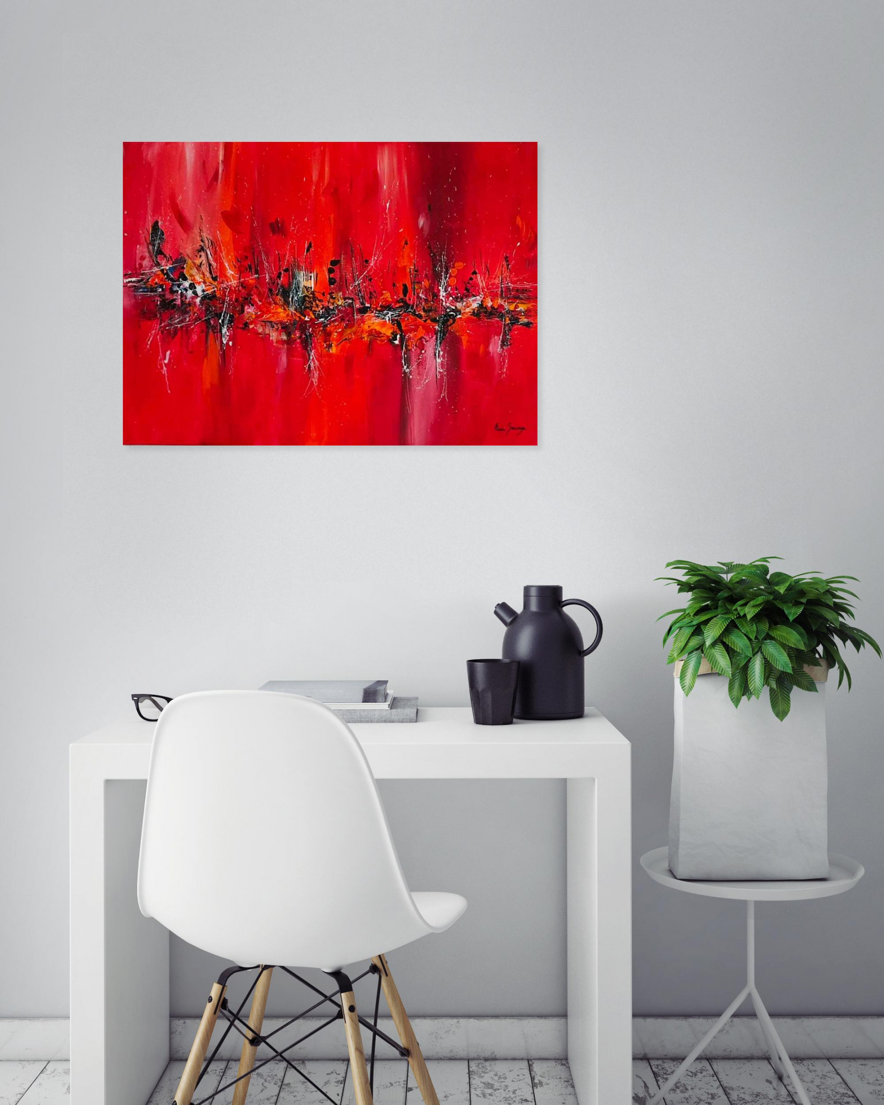 Âme Sauvage, l'oiseau noir, painting - Artalistic online contemporary art buying and selling gallery