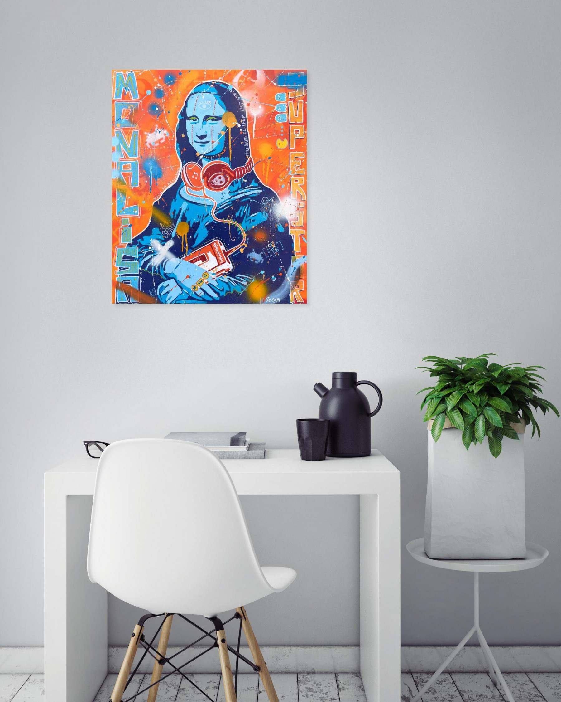 Secam, Monalisa Superstar, painting - Artalistic online contemporary art buying and selling gallery
