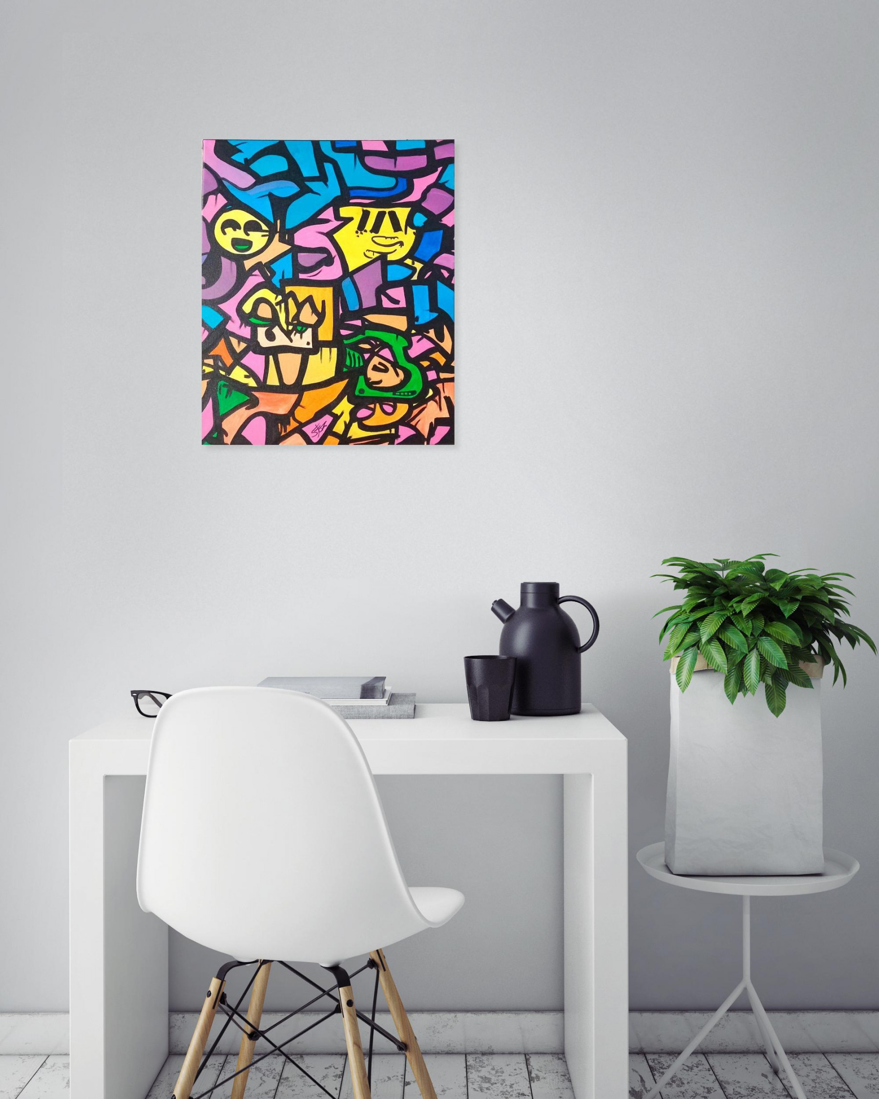 Stoz, Invasion, painting - Artalistic online contemporary art buying and selling gallery