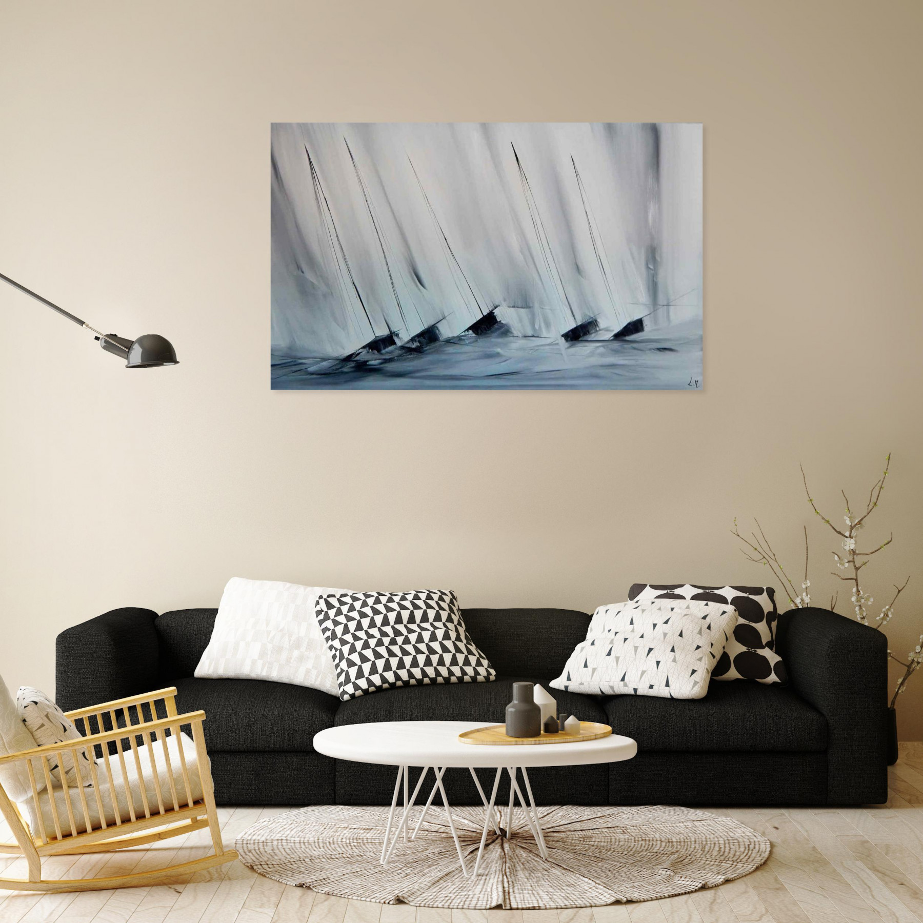 Lydie Massou, Escape, painting - Artalistic online contemporary art buying and selling gallery