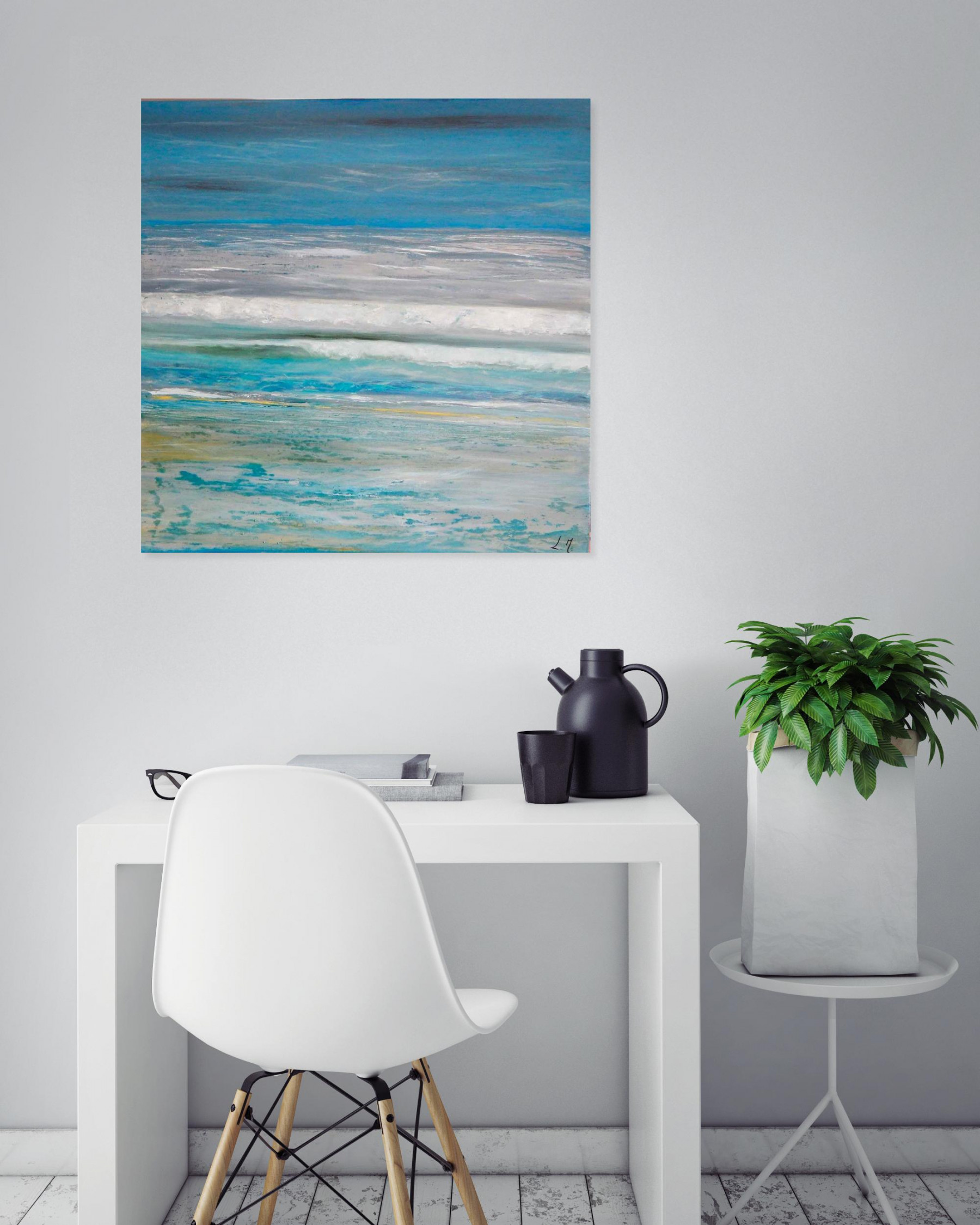 Lydie Massou, se jeter à l'eau, painting - Artalistic online contemporary art buying and selling gallery