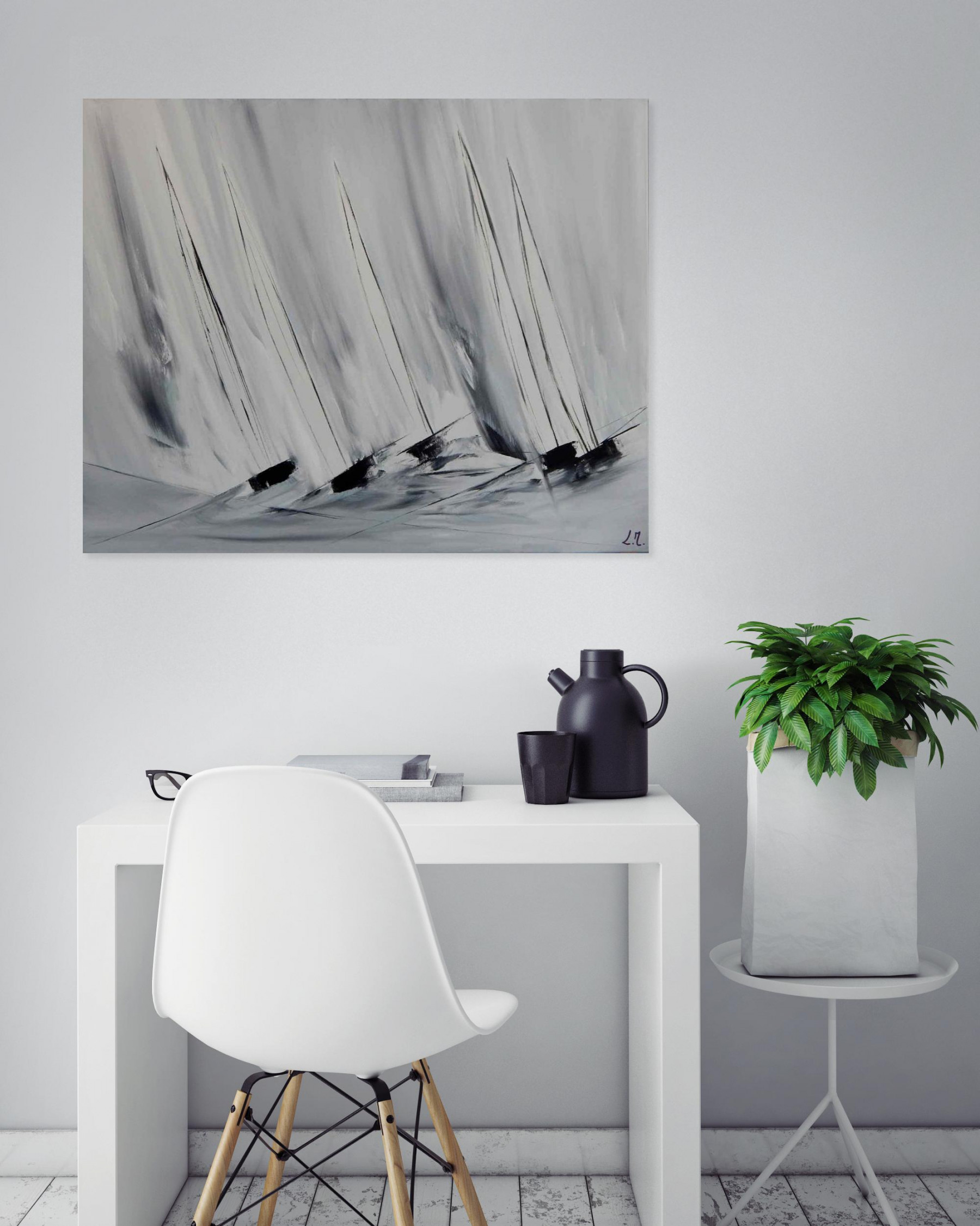 Lydie Massou, Coupe de l'América, painting - Artalistic online contemporary art buying and selling gallery