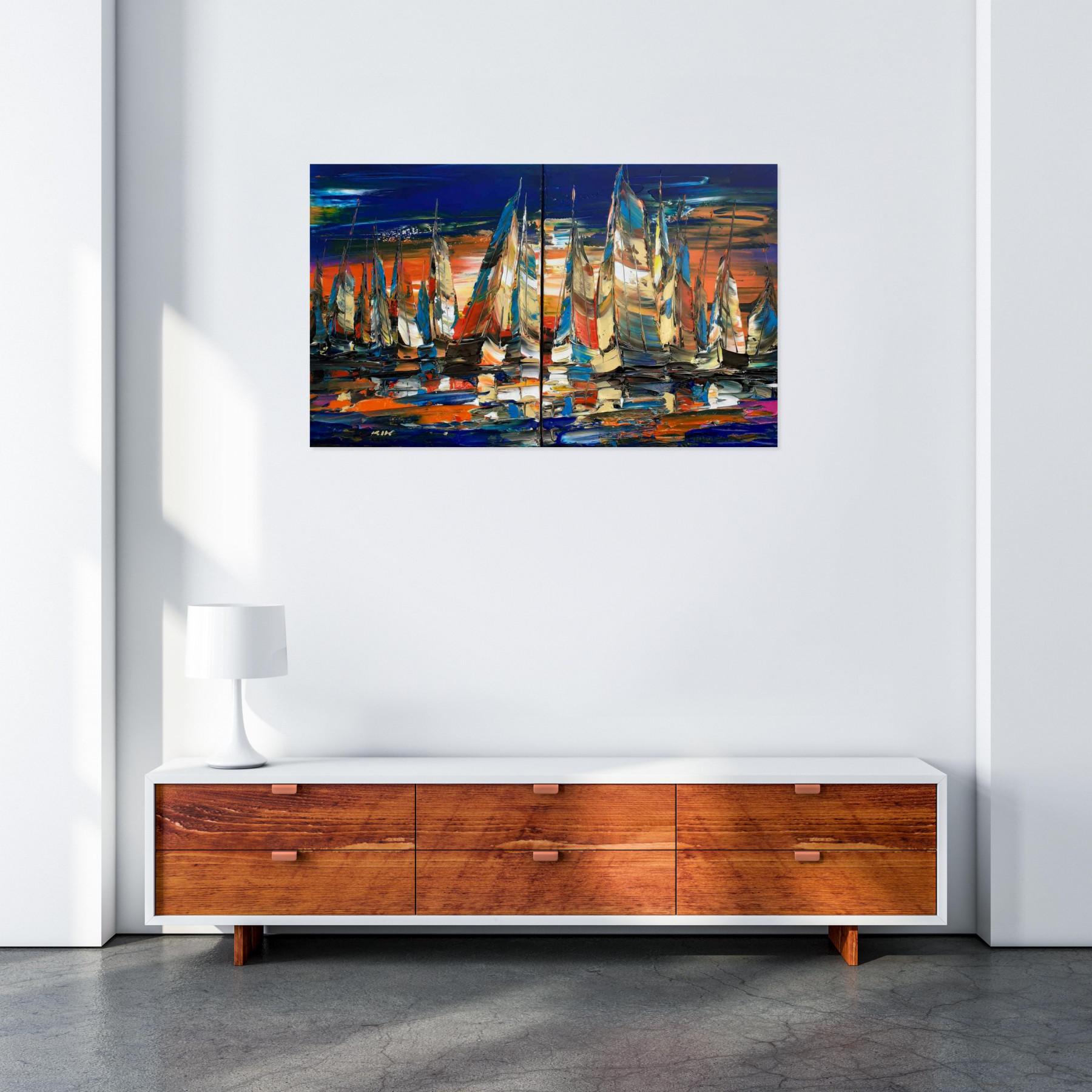 Janusz Kik, Retour tardif, painting - Artalistic online contemporary art buying and selling gallery