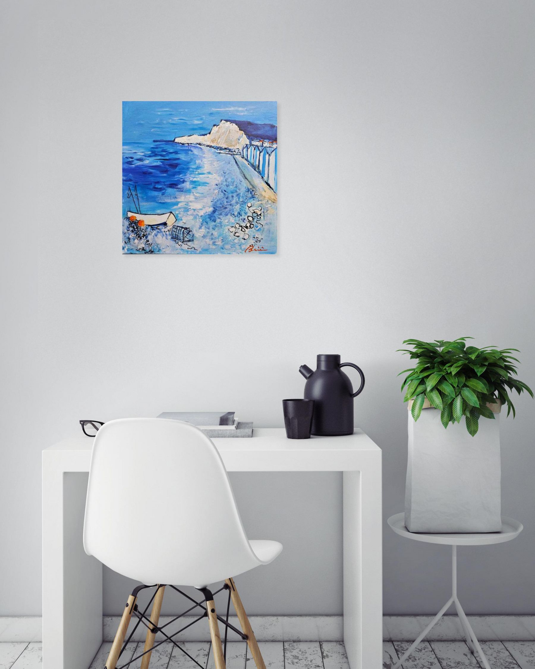 Patrick Brière, Yport, painting - Artalistic online contemporary art buying and selling gallery