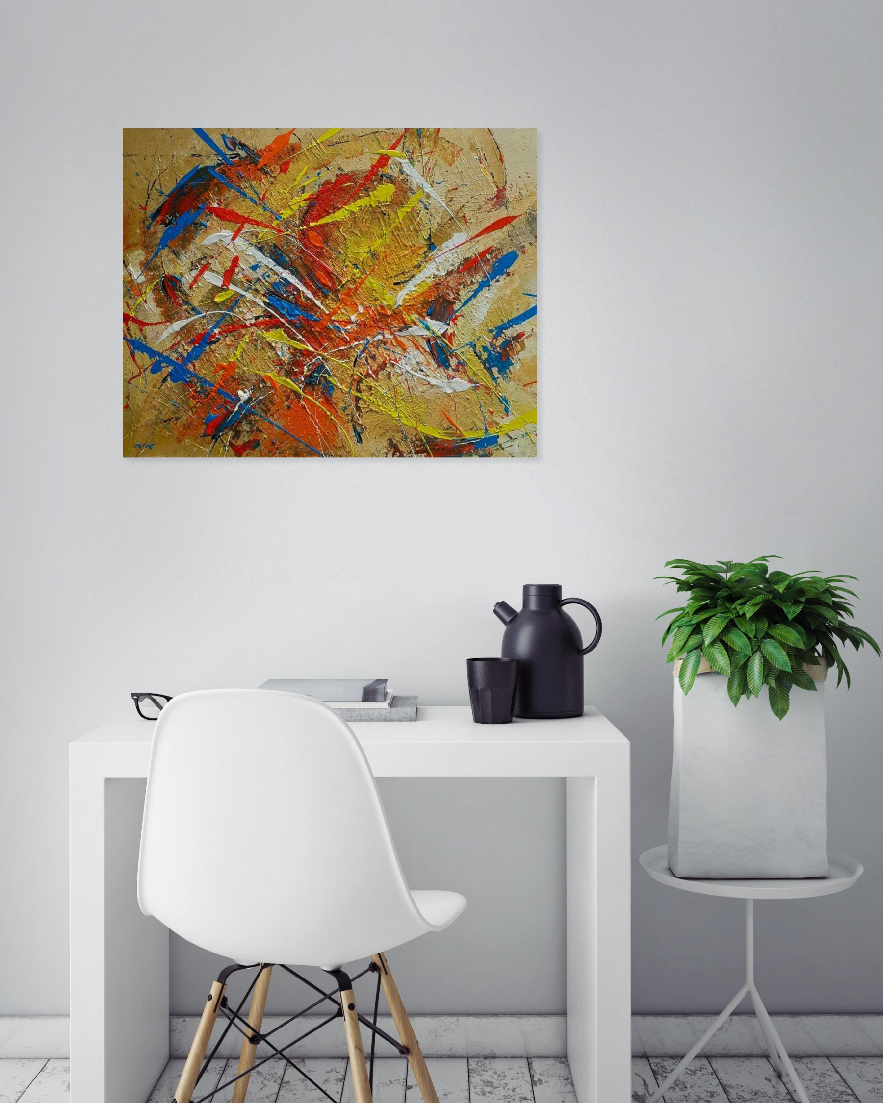 Janusz Kik, Tache et Tiret 98, painting - Artalistic online contemporary art buying and selling gallery