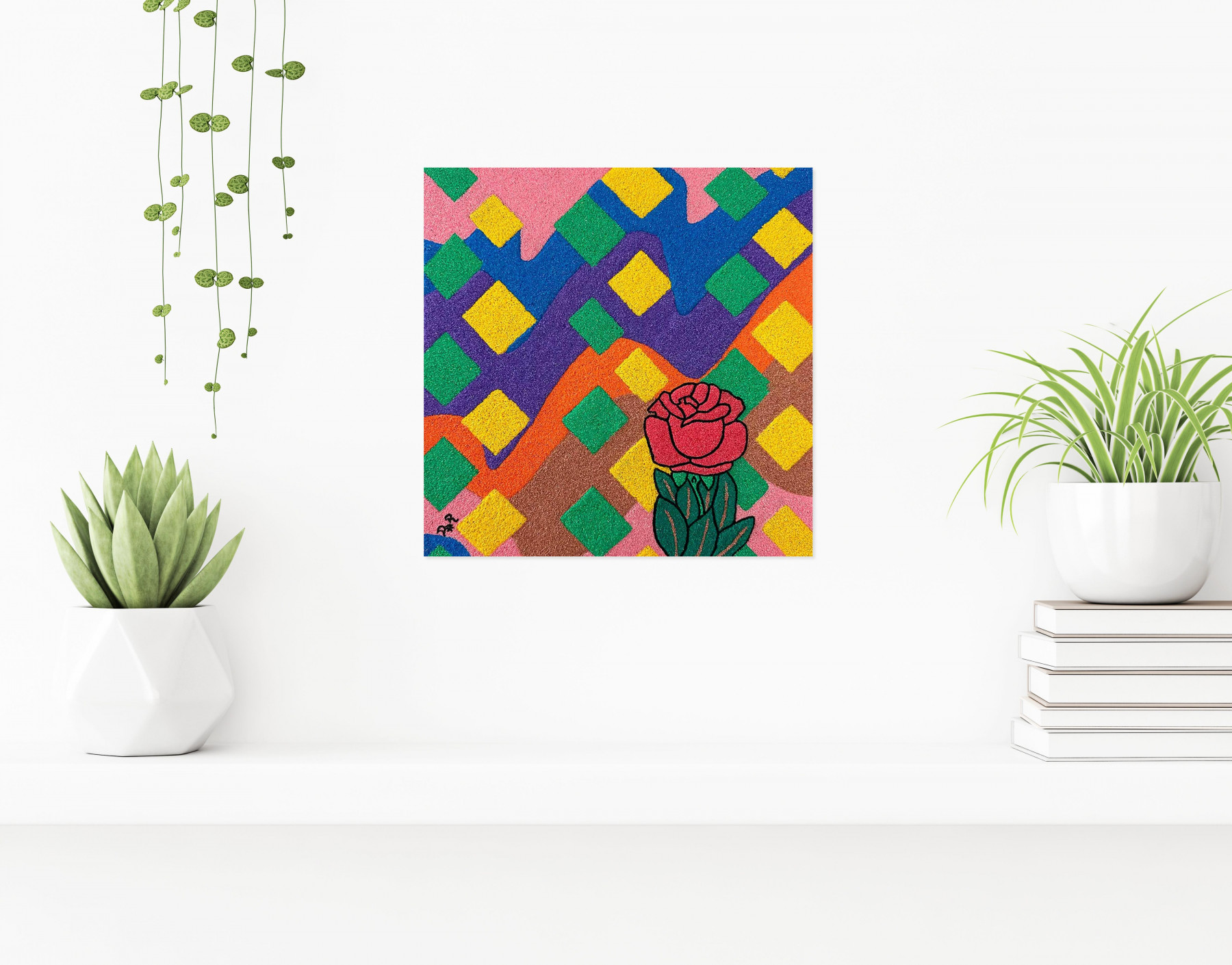 D.R, Rosa, painting - Artalistic online contemporary art buying and selling gallery