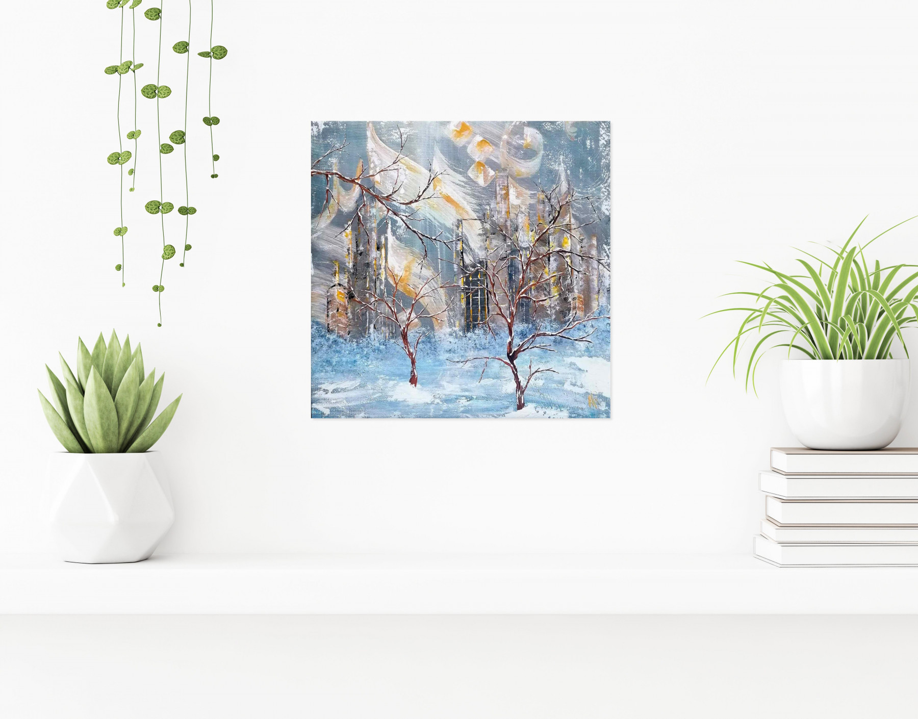 Anne Robin, arabesques sous la neige, painting - Artalistic online contemporary art buying and selling gallery