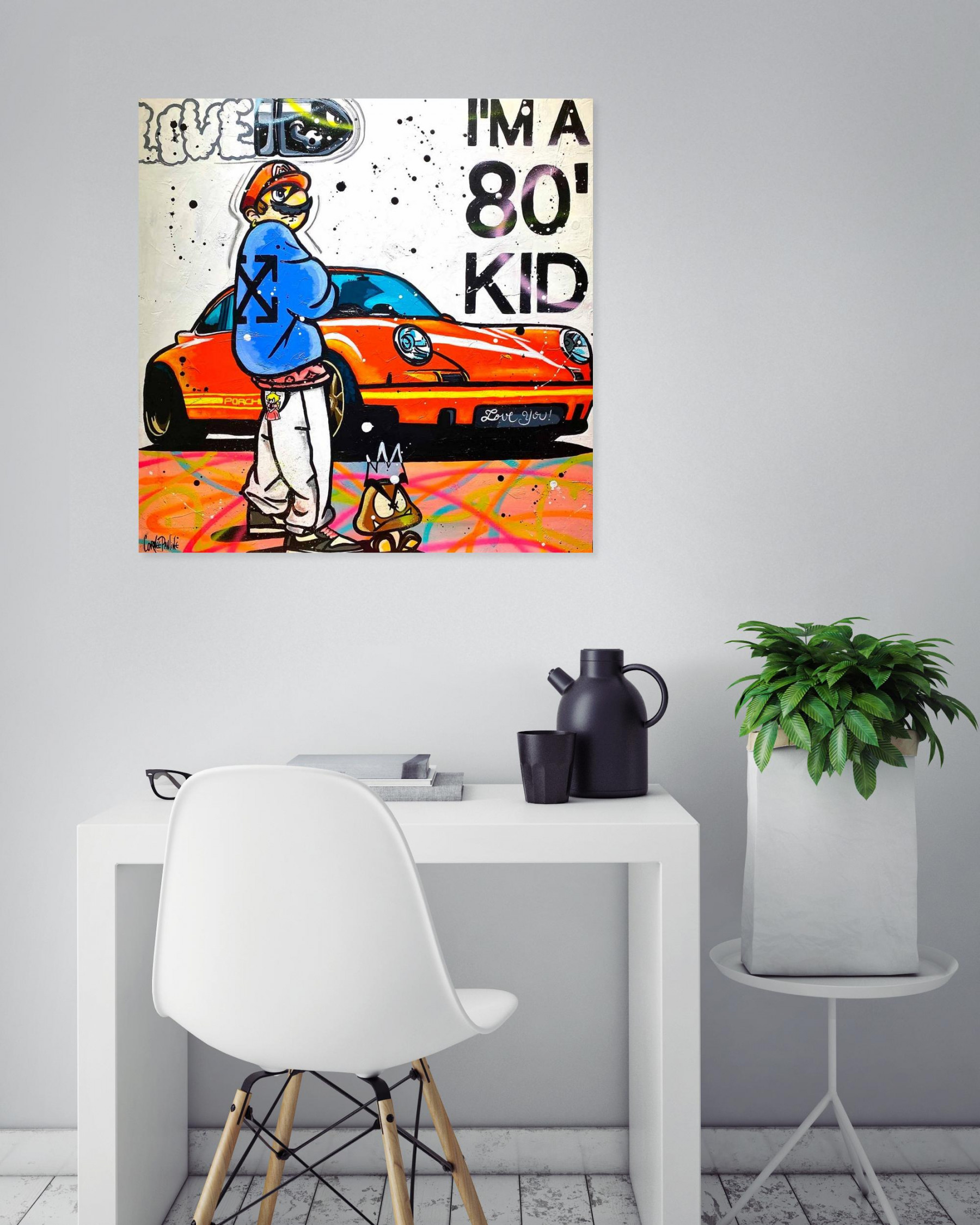 Pauline Cornée, Mario 80' Porsche, painting - Artalistic online contemporary art buying and selling gallery