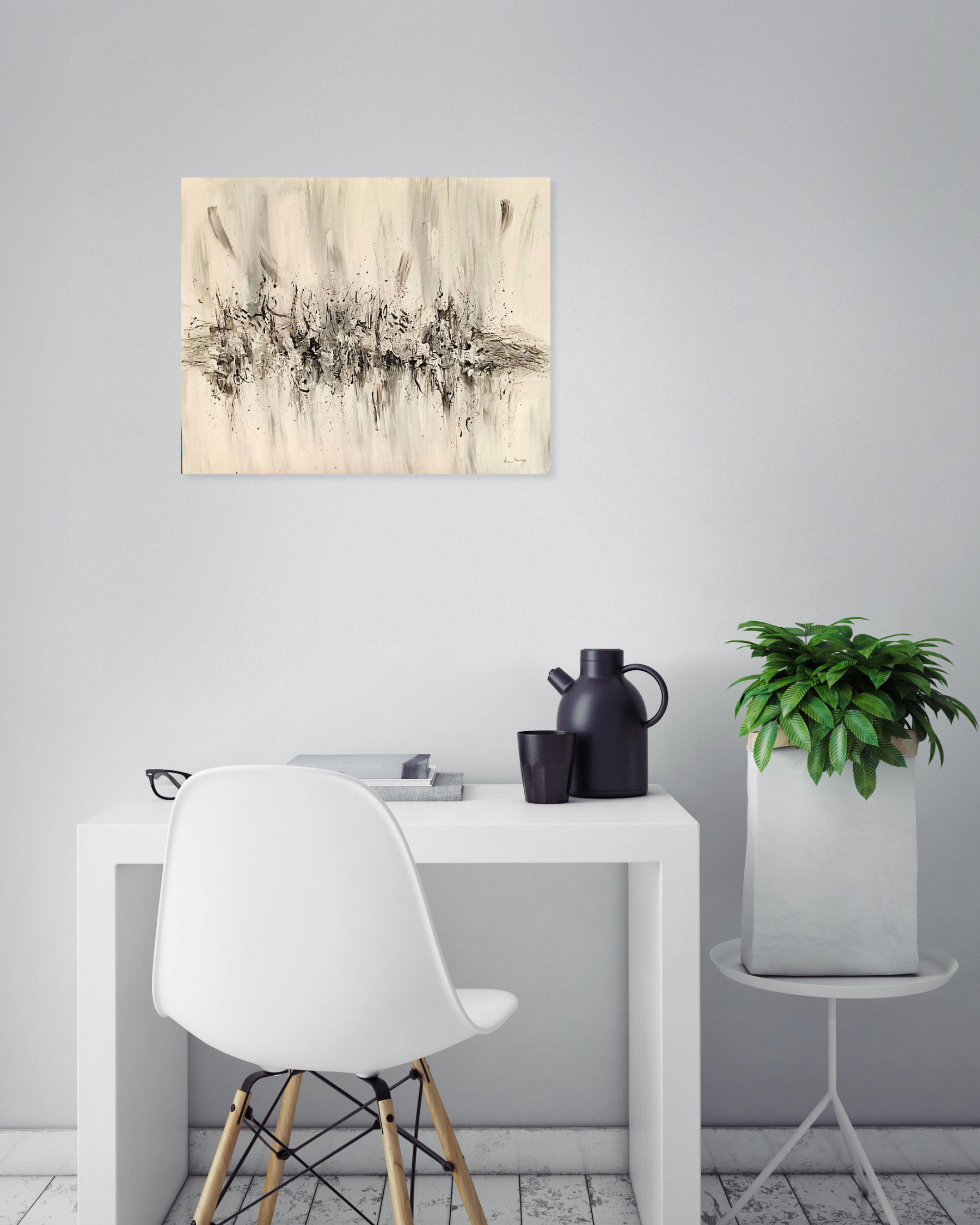 Âme Sauvage, tempête de neige, painting - Artalistic online contemporary art buying and selling gallery