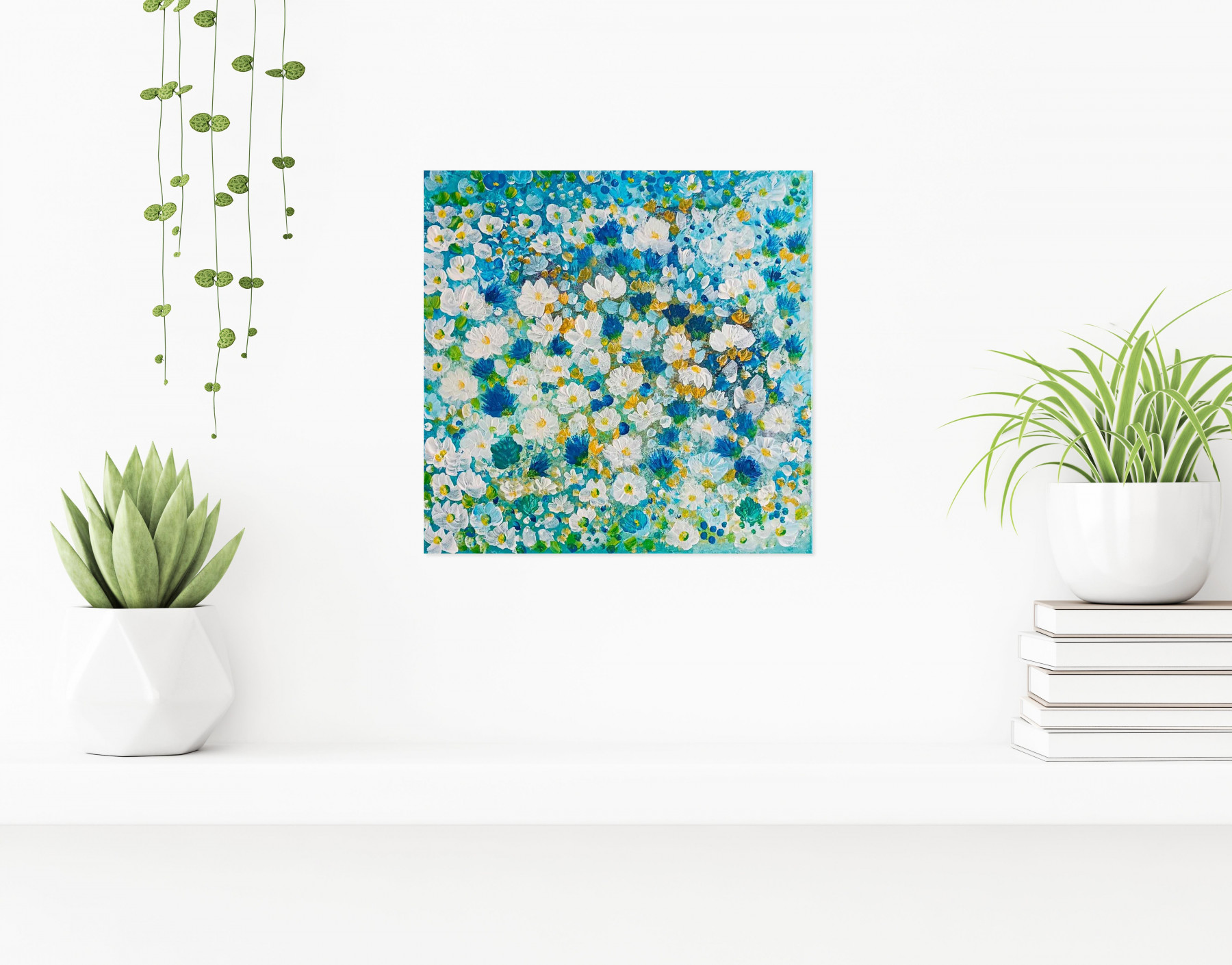 Lydie Massou, Le pré bleu, painting - Artalistic online contemporary art buying and selling gallery