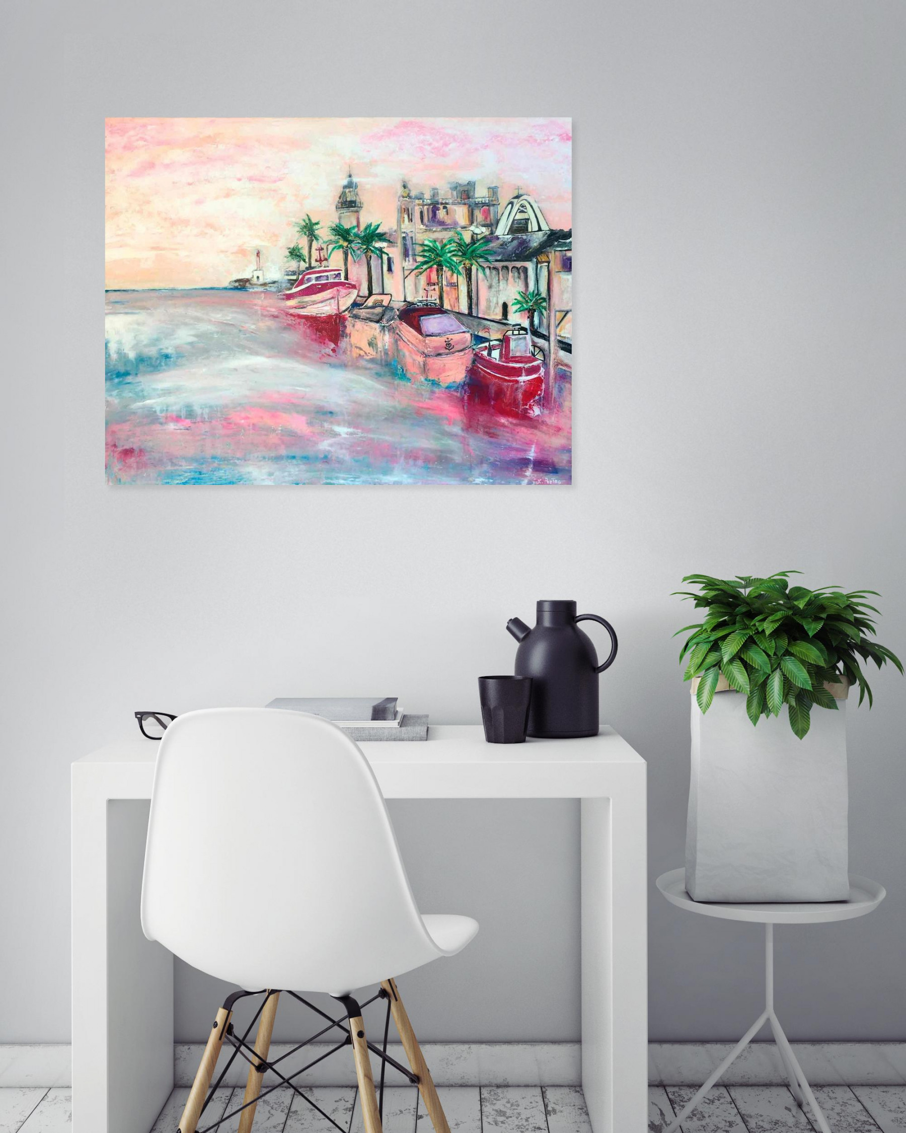 Nicolas Postec, Le Grau-du-Roi, painting - Artalistic online contemporary art buying and selling gallery
