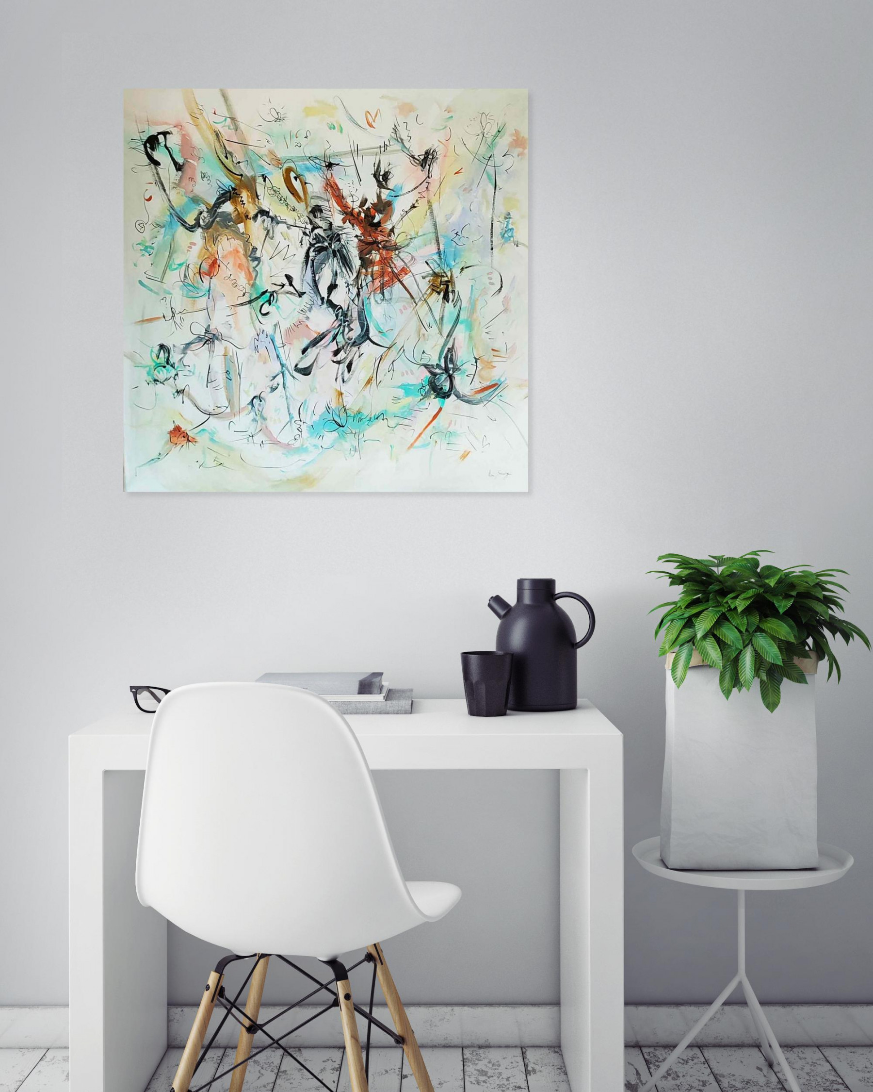 Âme Sauvage, La danse de joie, painting - Artalistic online contemporary art buying and selling gallery