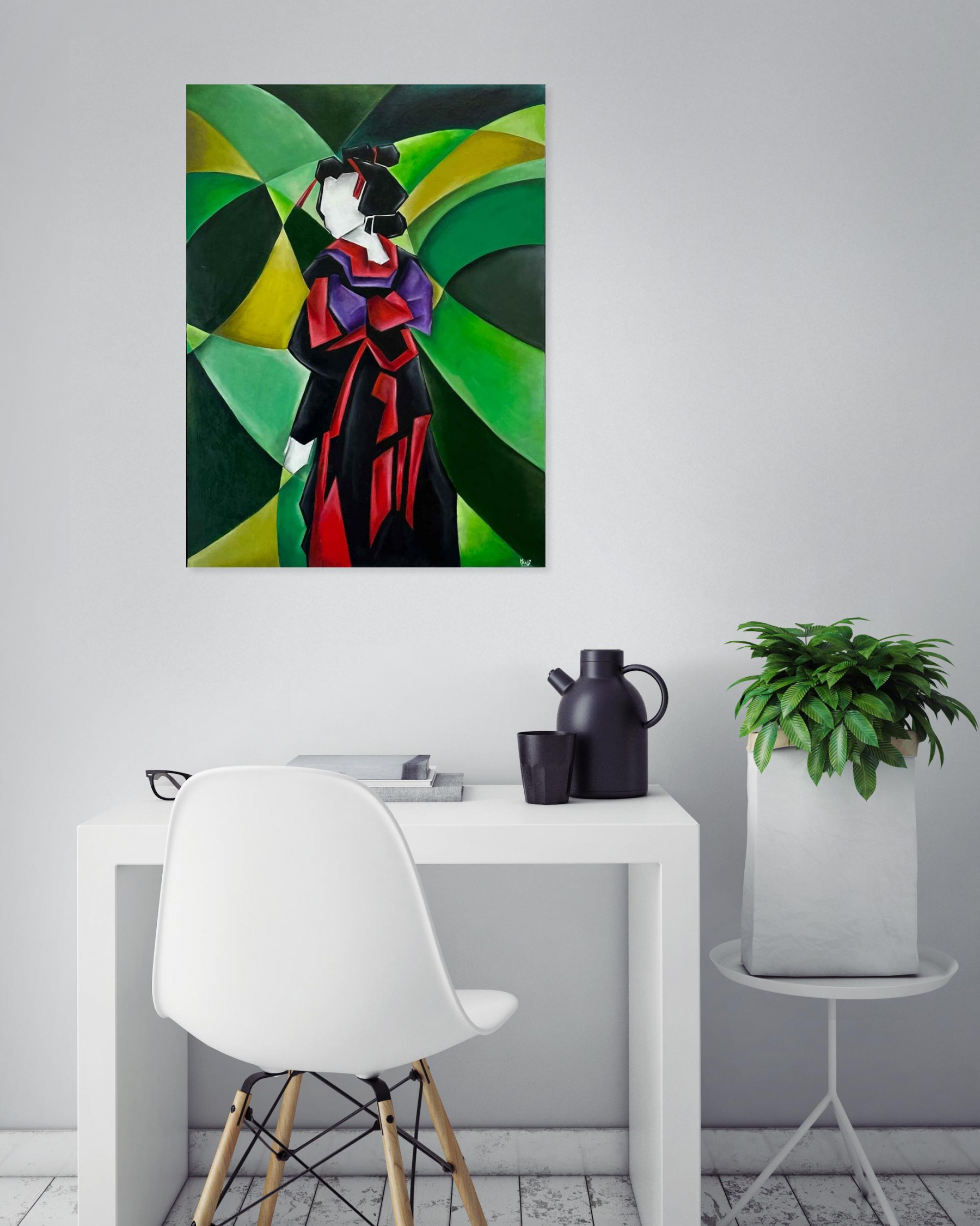 Marly, Geisha, painting - Artalistic online contemporary art buying and selling gallery