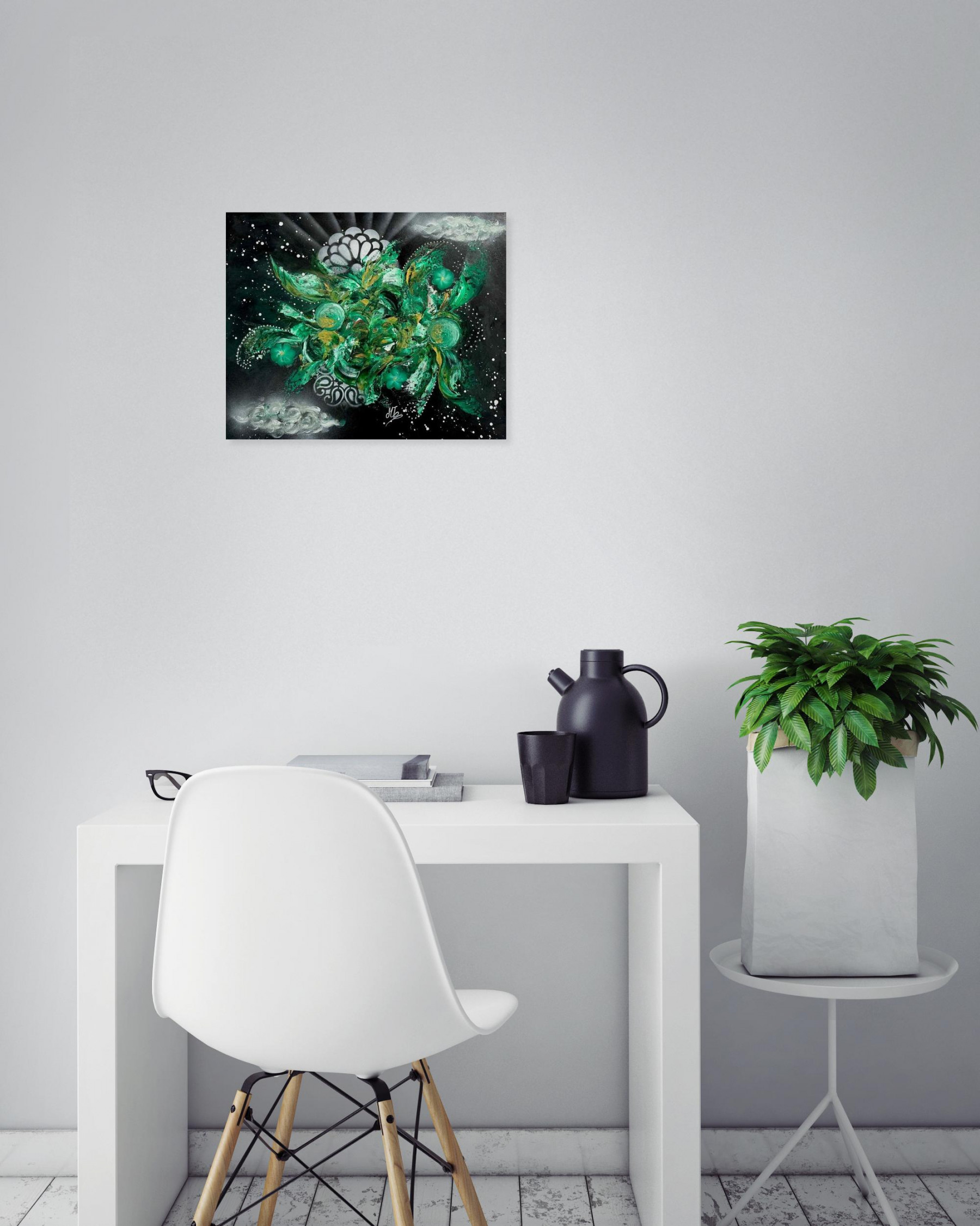 De l'âme à la toile, fleur de jade, painting - Artalistic online contemporary art buying and selling gallery