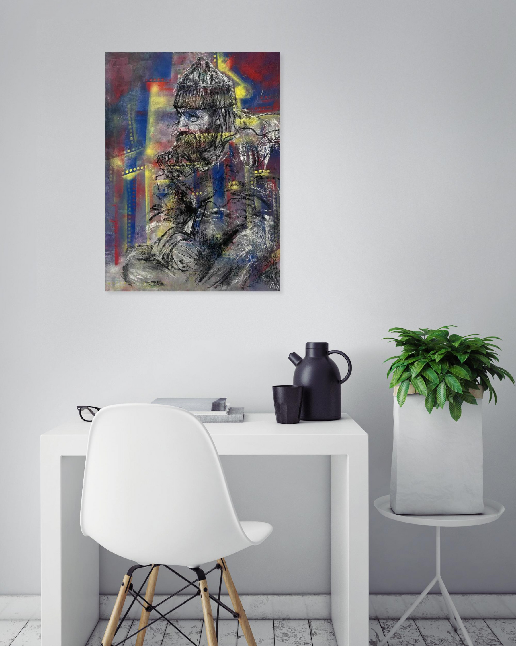 Simon Rémy, Solitude, painting - Artalistic online contemporary art buying and selling gallery