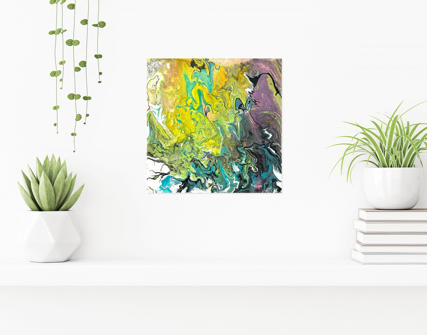 Magalie Launay, Oisellerie cosmique, painting - Artalistic online contemporary art buying and selling gallery