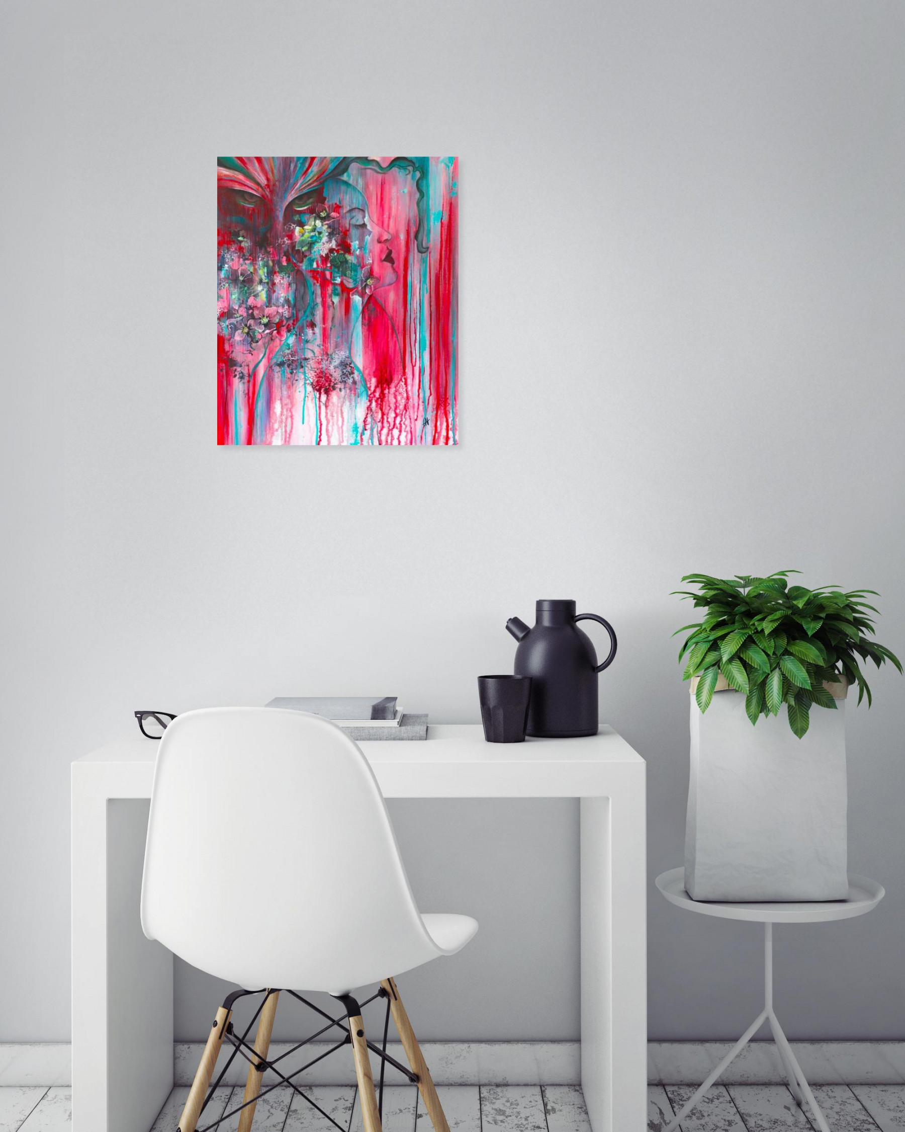 Carmin Cuivré, Mon mental ce tyran, painting - Artalistic online contemporary art buying and selling gallery