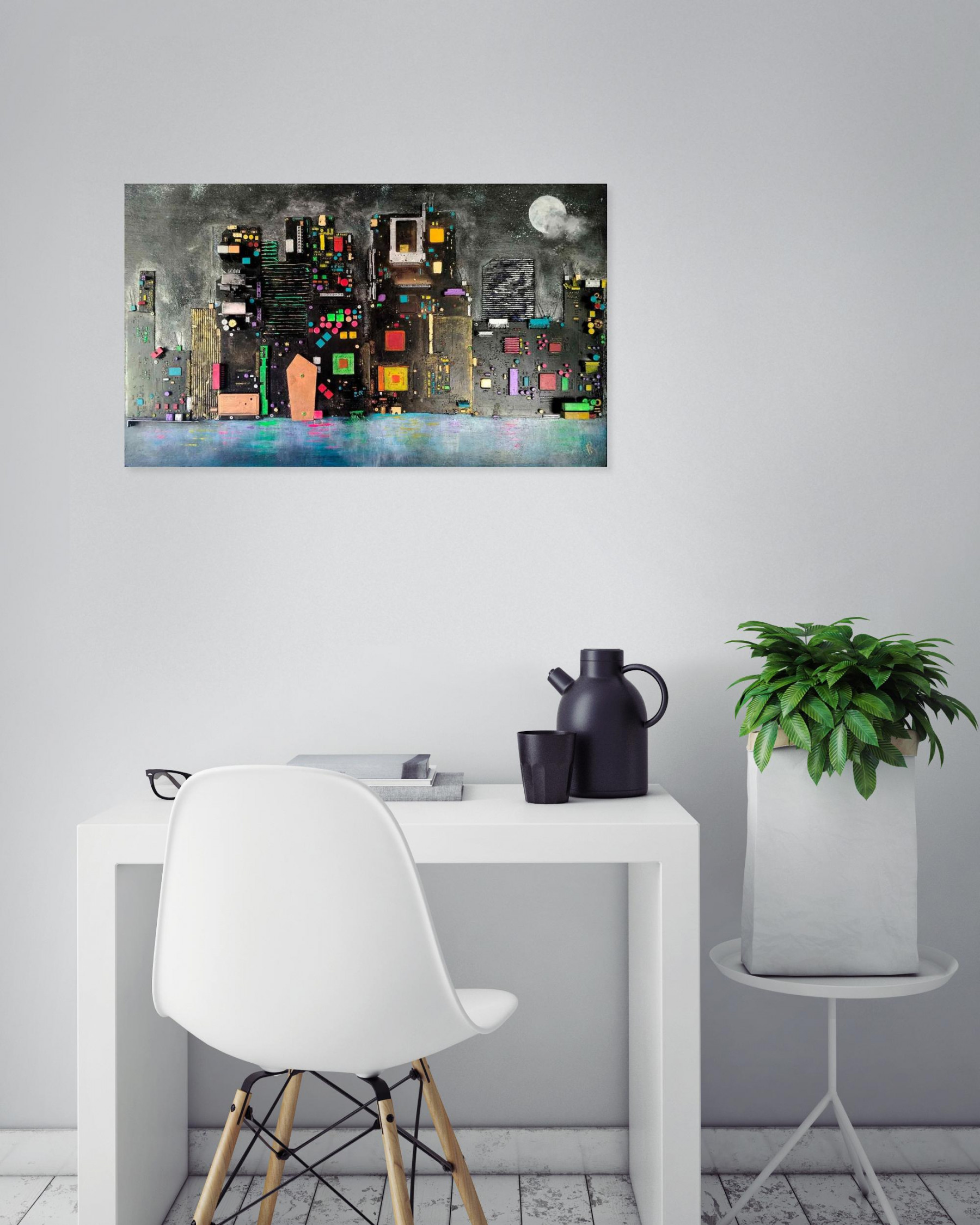 Anne Robin, A view from Brooklyn, painting - Artalistic online contemporary art buying and selling gallery