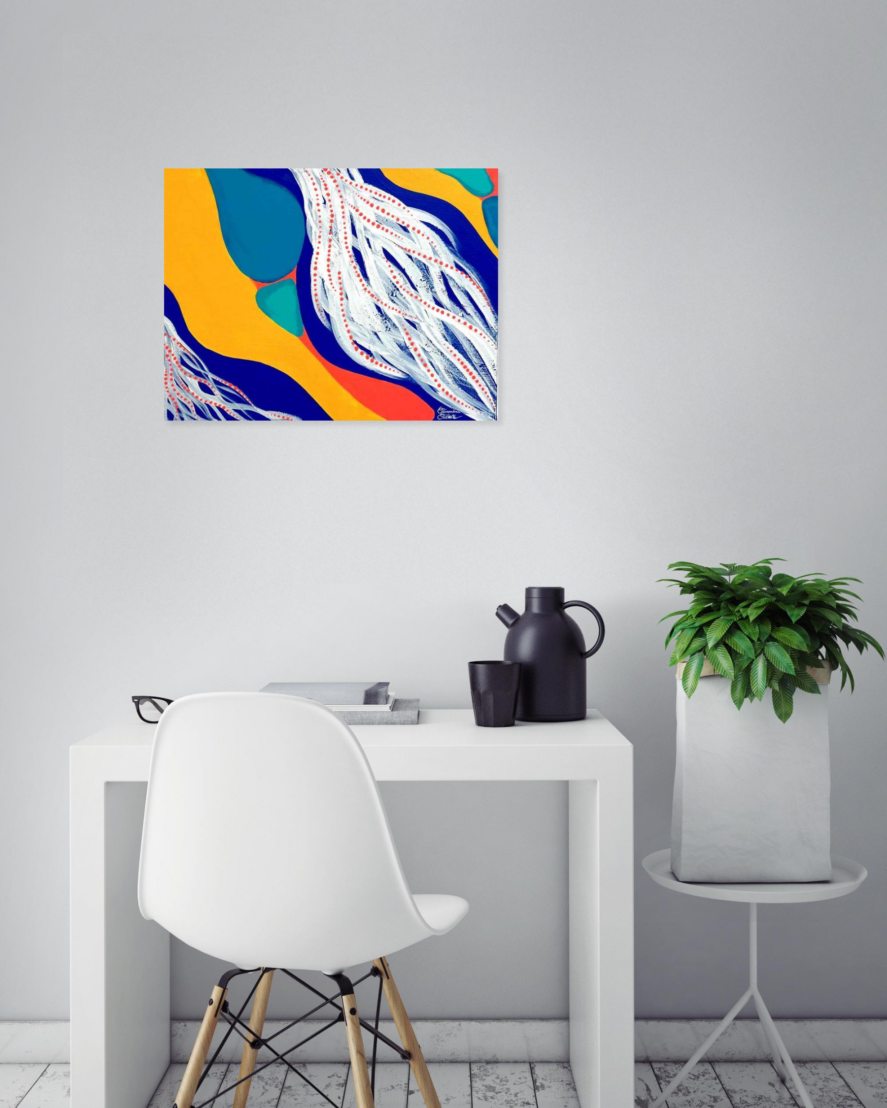 Clémentine Céleste, Lagune, painting - Artalistic online contemporary art buying and selling gallery