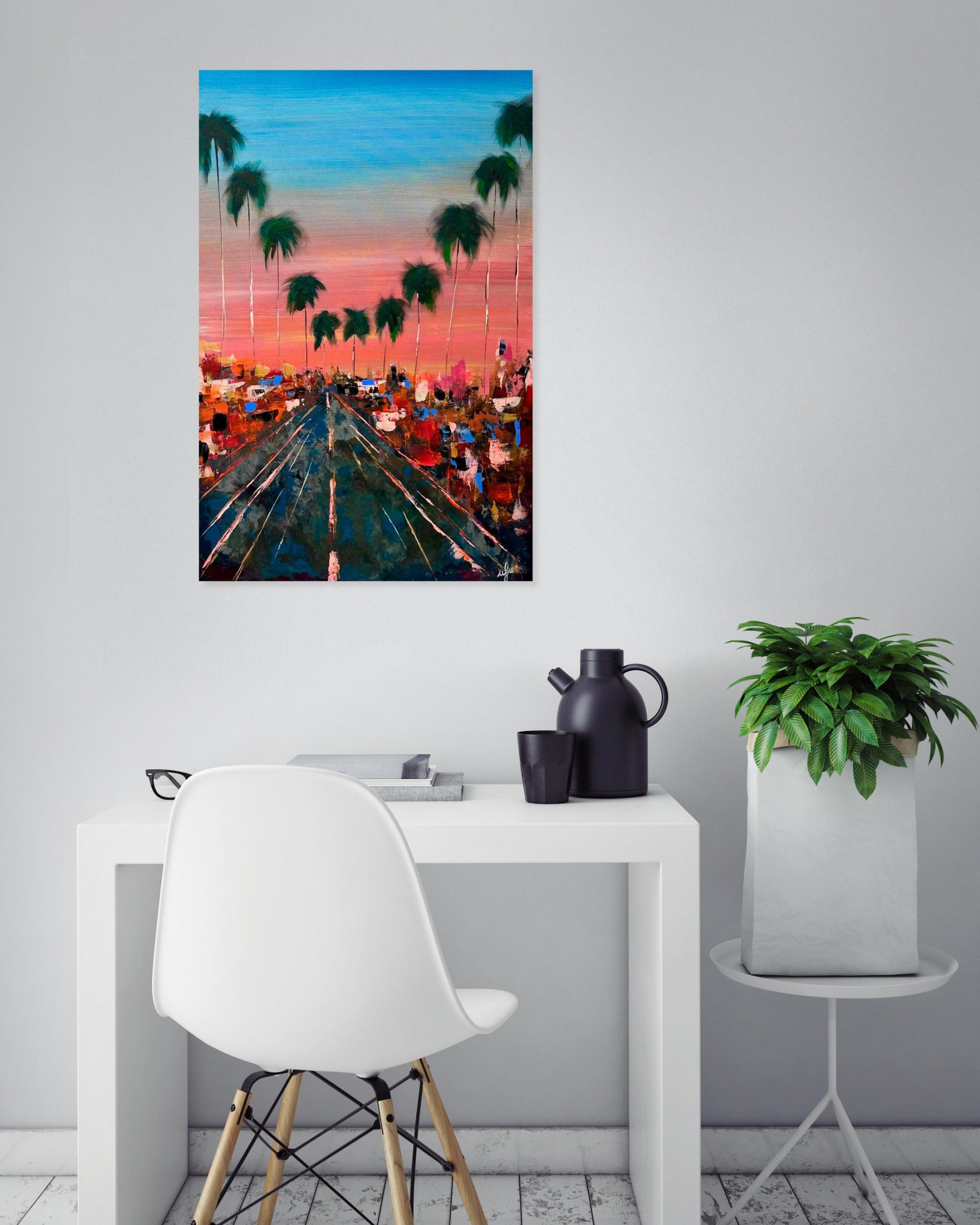 Lucie Pautret, Lumière du pacifique, painting - Artalistic online contemporary art buying and selling gallery