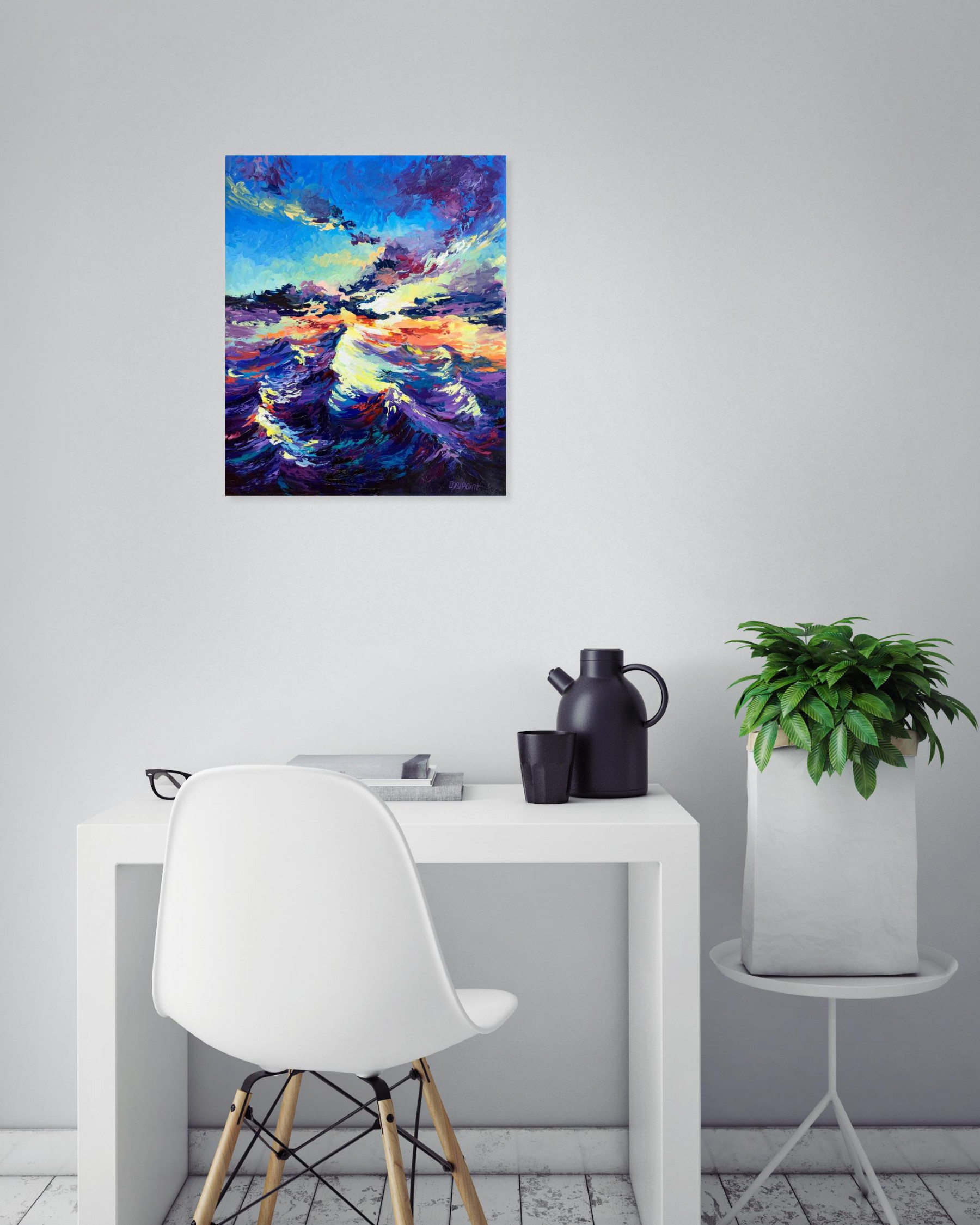 Oxypoint, The Sun is Setting, painting - Artalistic online contemporary art buying and selling gallery