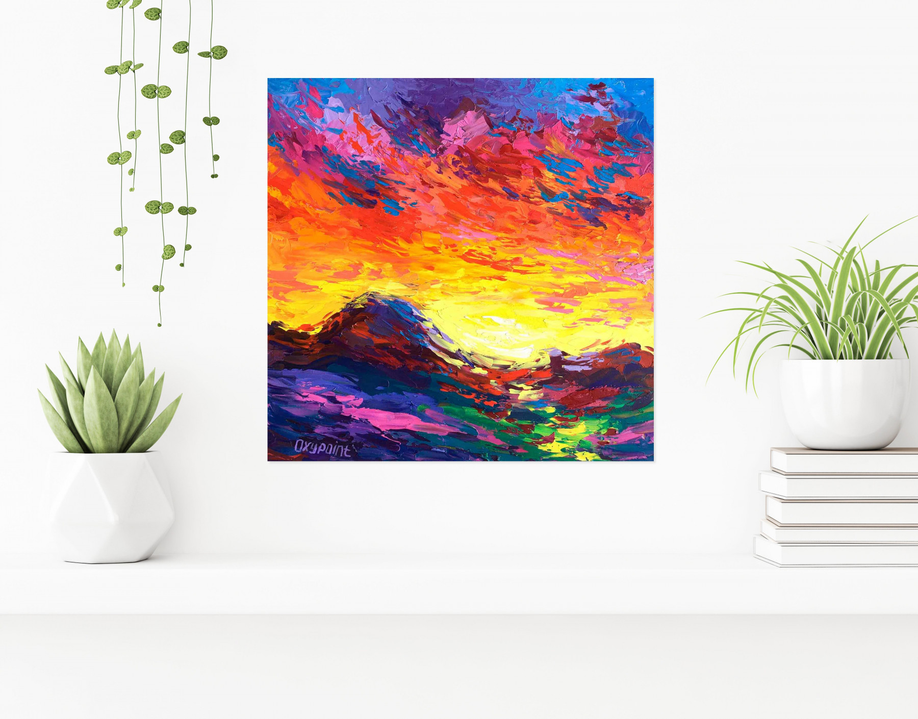 Oxypoint, Blazing Sky, painting - Artalistic online contemporary art buying and selling gallery