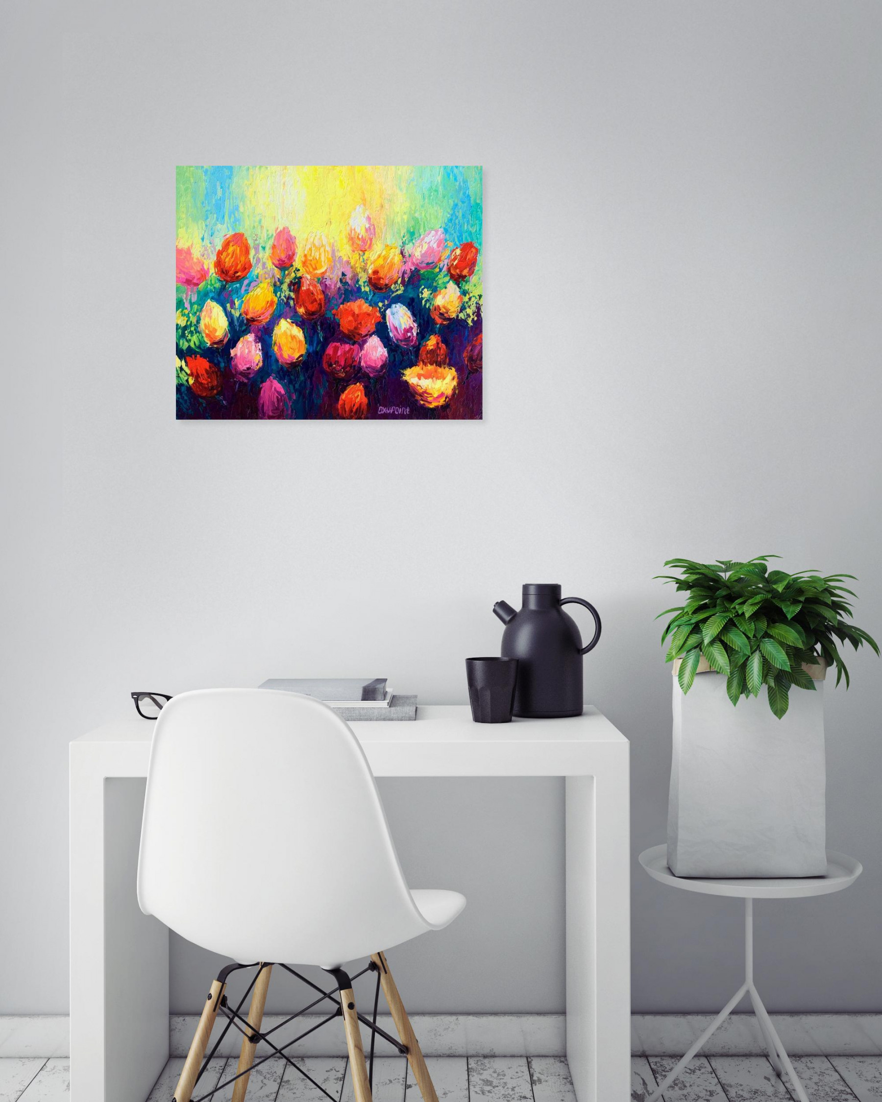 Oxypoint, Tulips, painting - Artalistic online contemporary art buying and selling gallery